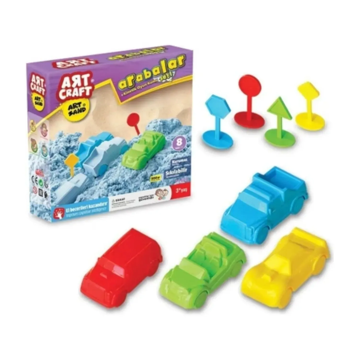 Dede Artsand Arabalar Kum Set 500 Gr