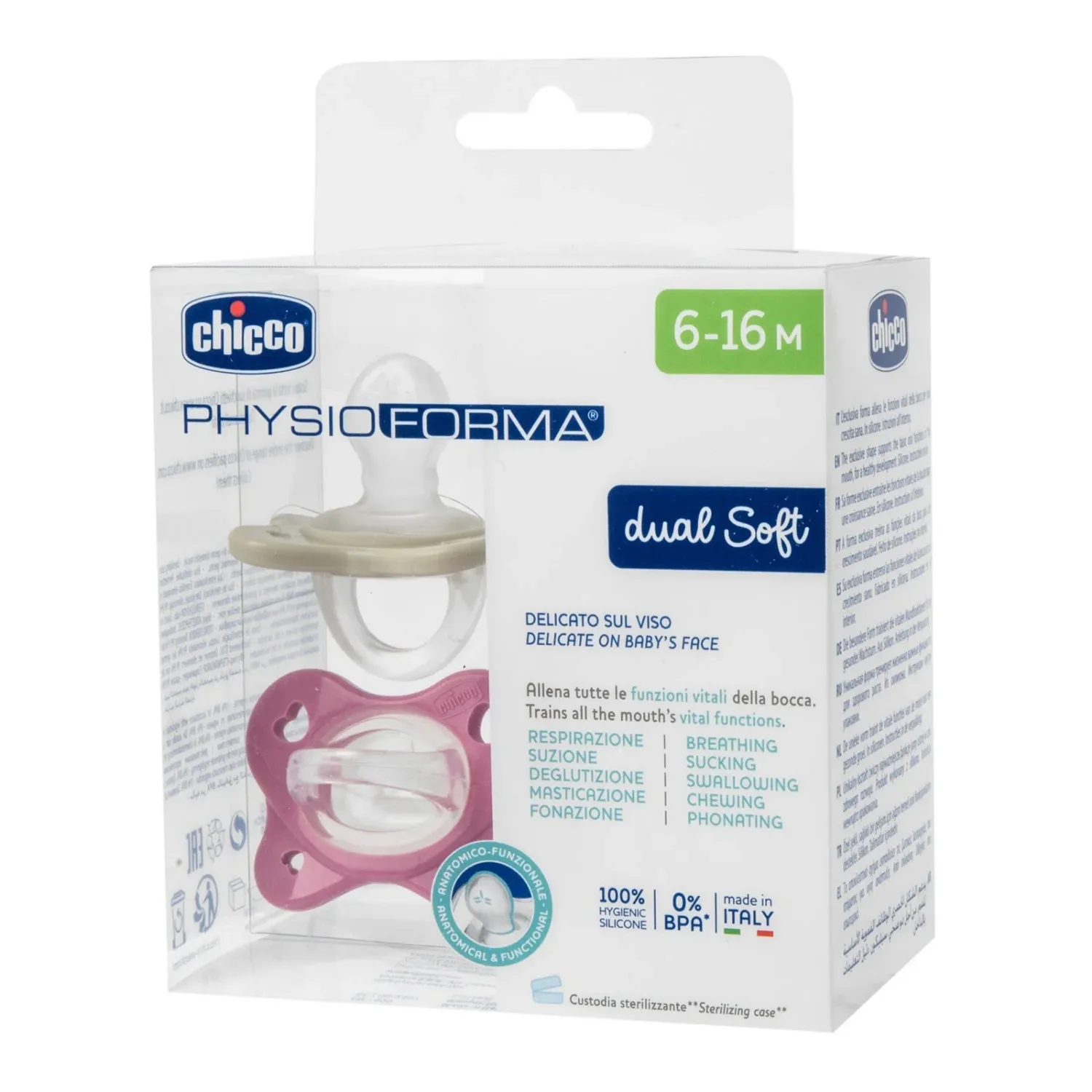 Chicco Physioforma Dual Soft Emzik Kız 6-16 Ay 2'li