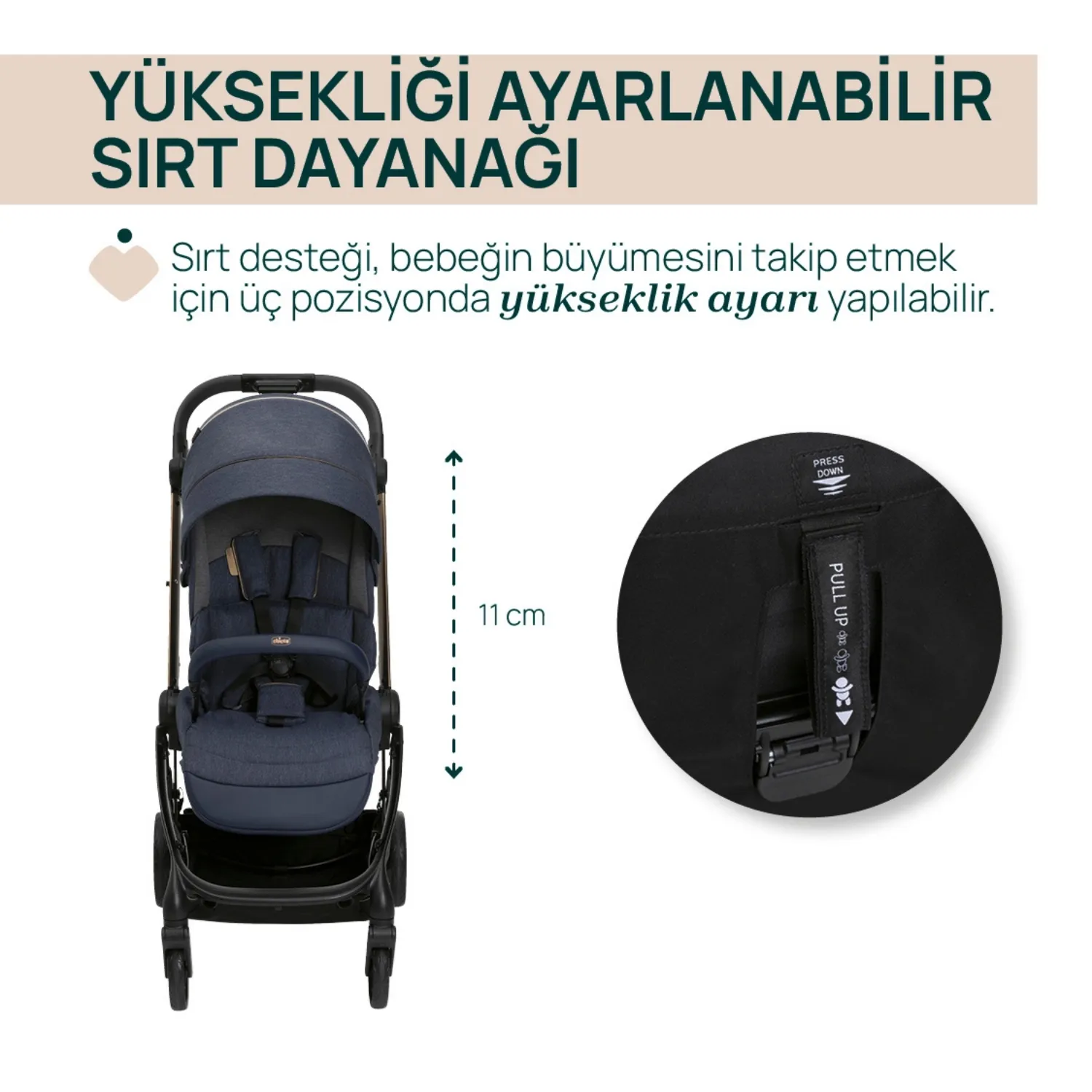 Chicco One4Ever Lounge Bebek Arabası Denim Shine