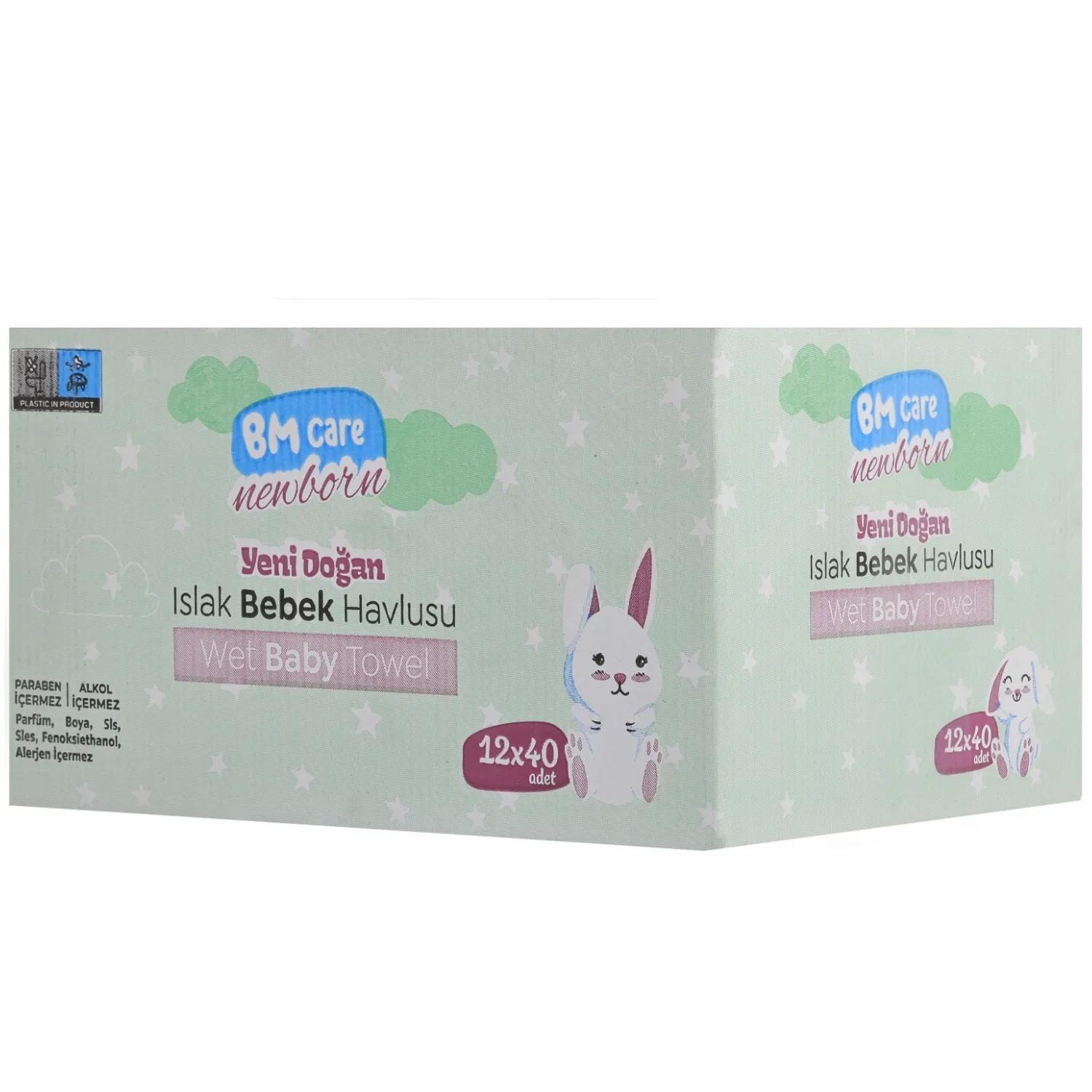 Bm Care Yenidoğan Islak Mendil 12x40lı
