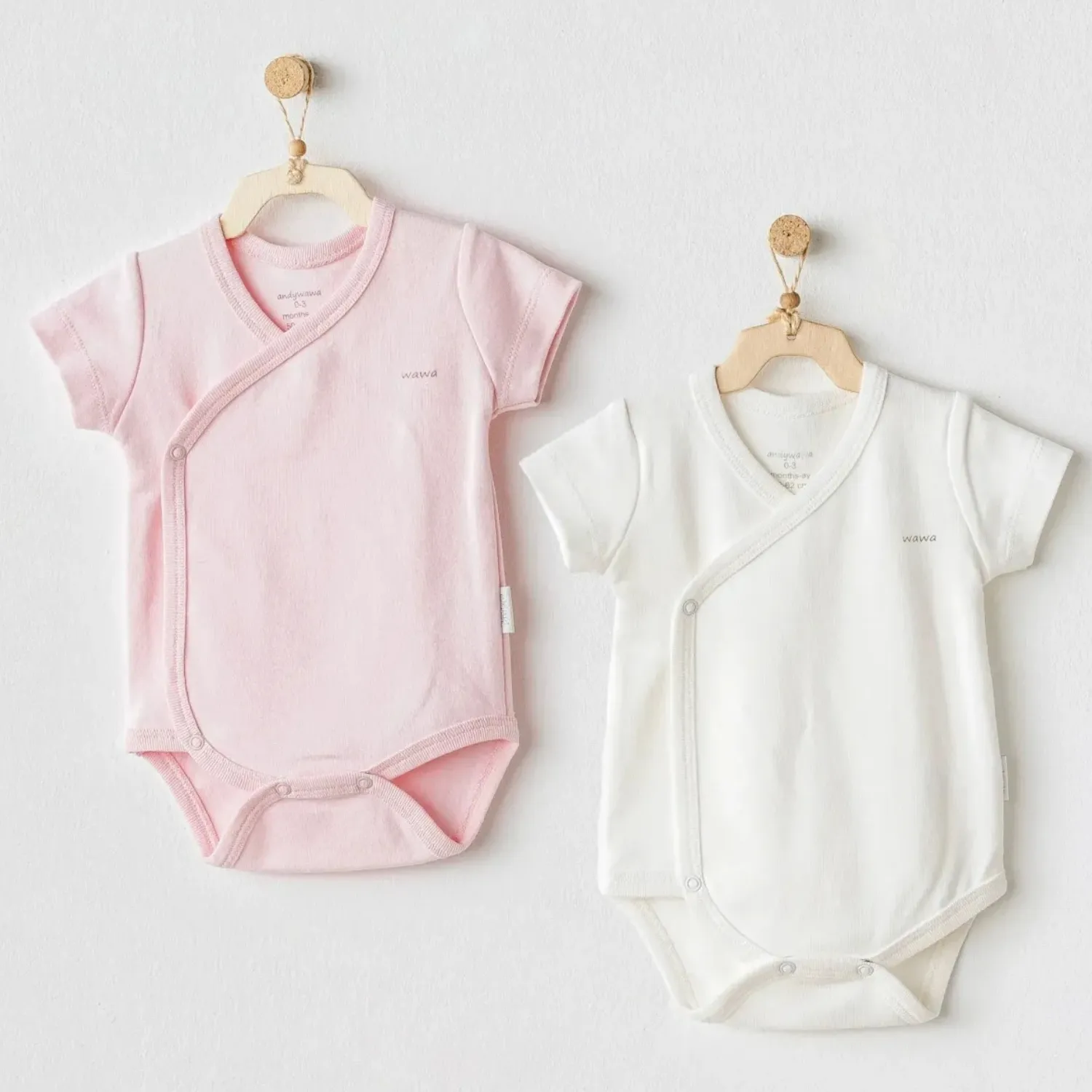 Andy Wawa Zıbın Body 2li Cuddly Bunny Bear Ekru - Pembe