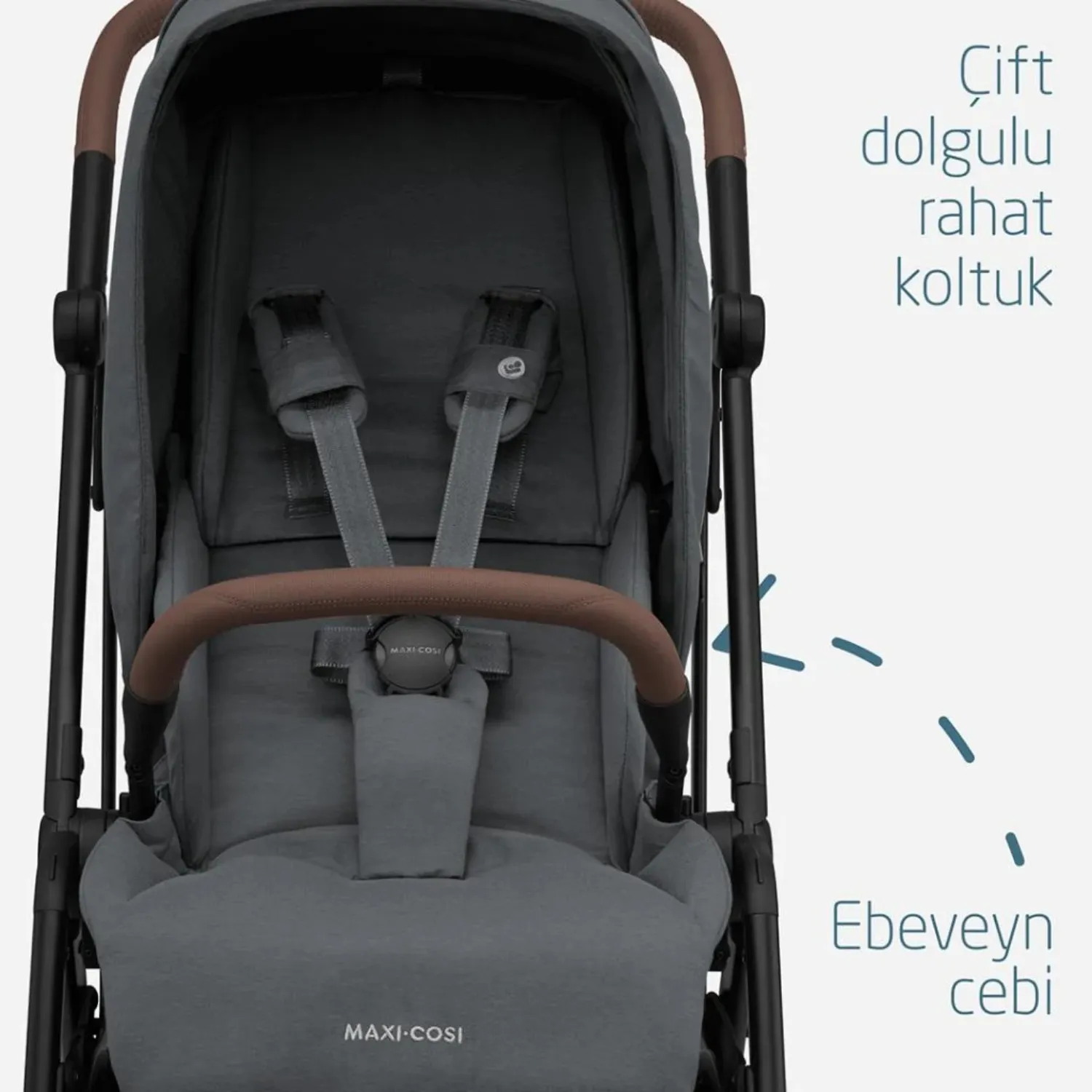 Maxi Cosi Leona2 Çift Yönlü Bebek Arabası Twillic Graphite