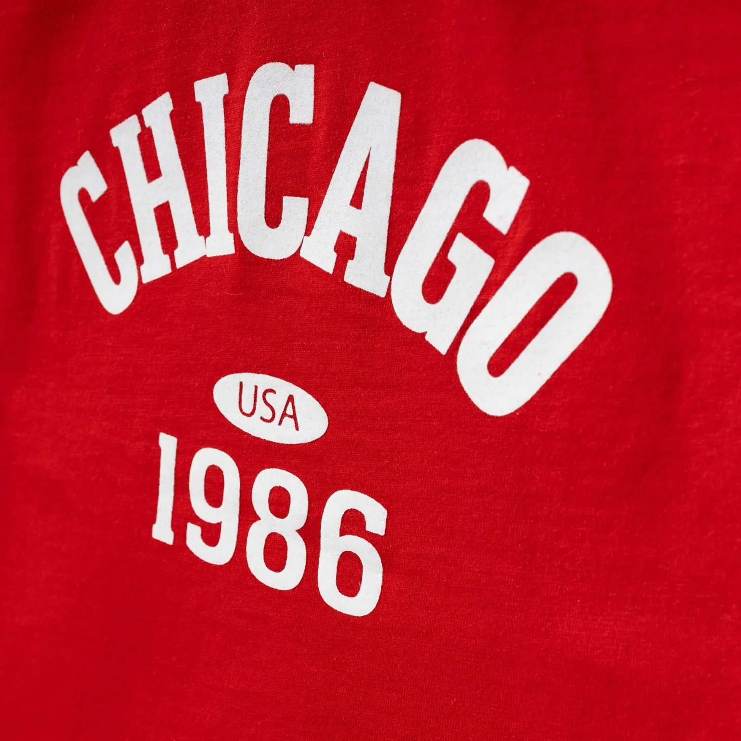 Winimo T-Shirt Chicago Baskılı Kırmızı