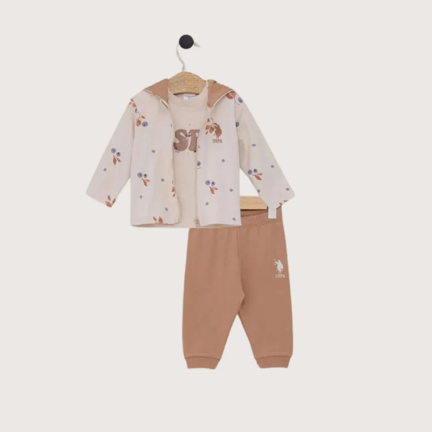 U.S. Polo 3lü Takım Açık Bej
