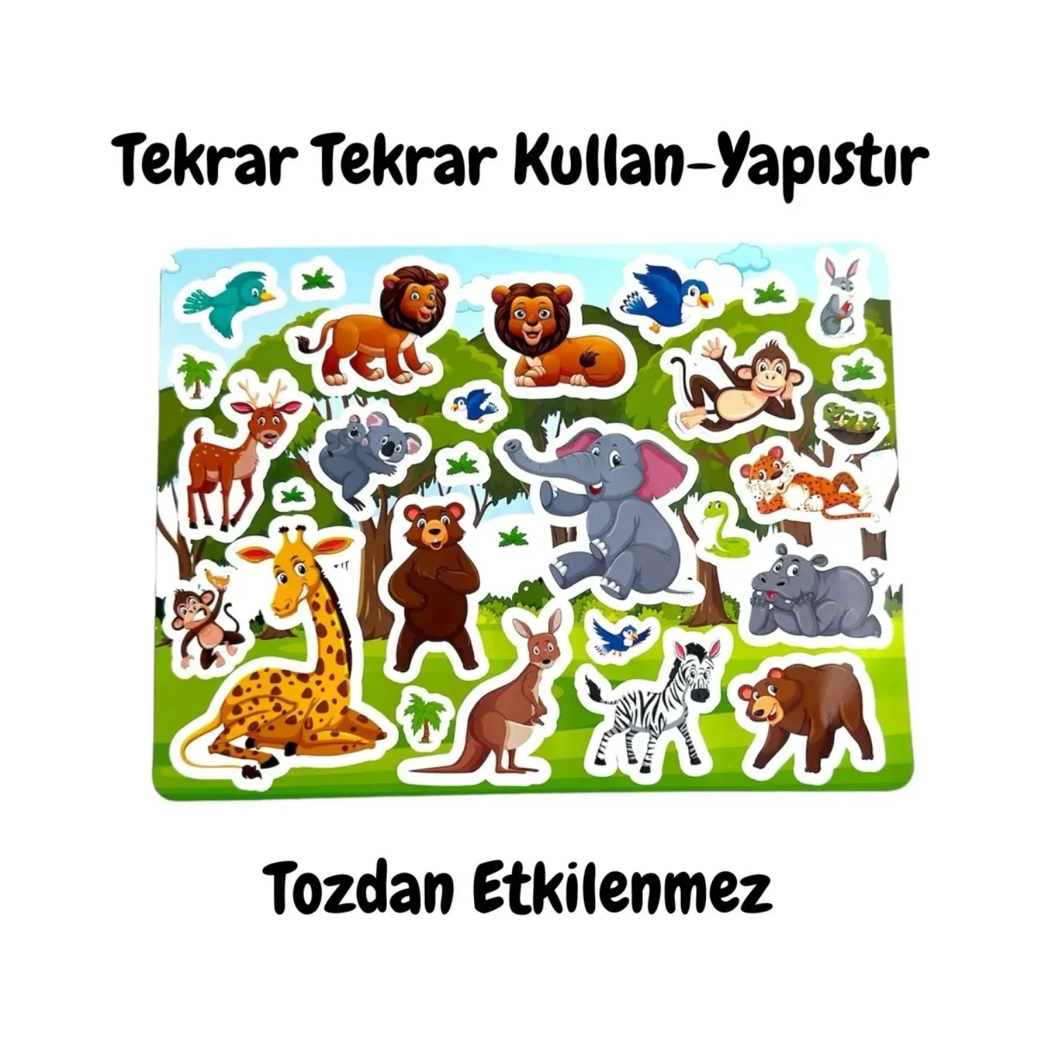 Lino Tekrar Tekrar Kullanılabilen Stıcker Anımal Paradıse