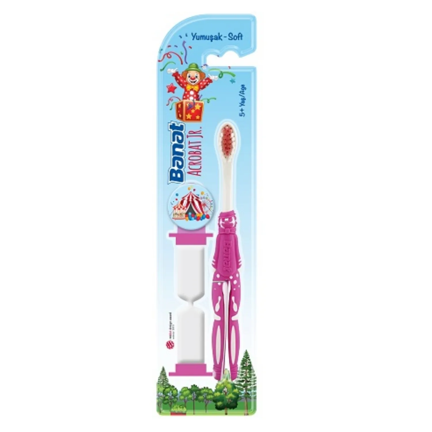 Banat Çocuk Diş Fırçası Kum Saatli Soft Acrobat Jr. 5+Yaş