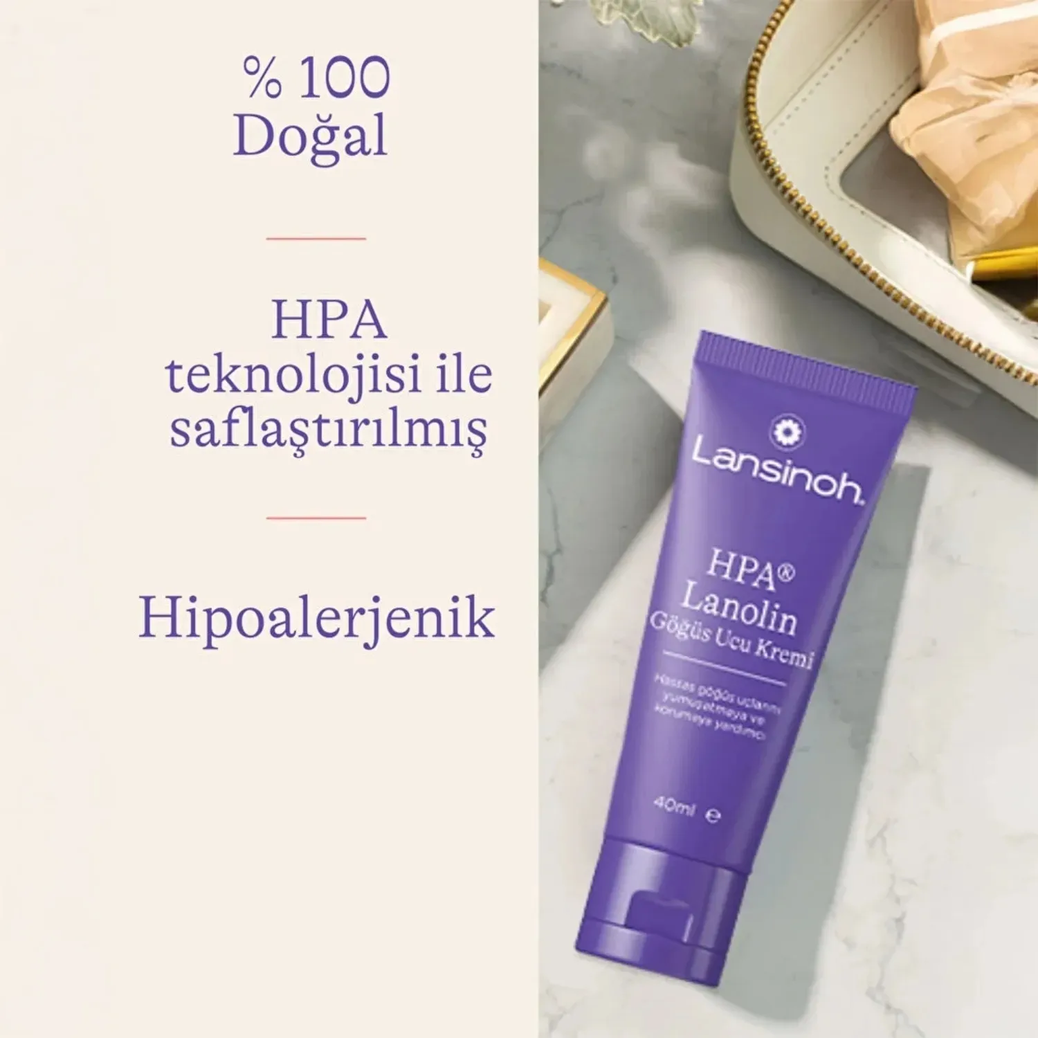 Lansinoh Lanolin Göğüs Ucu Kremi 40 ml x 3 Adet