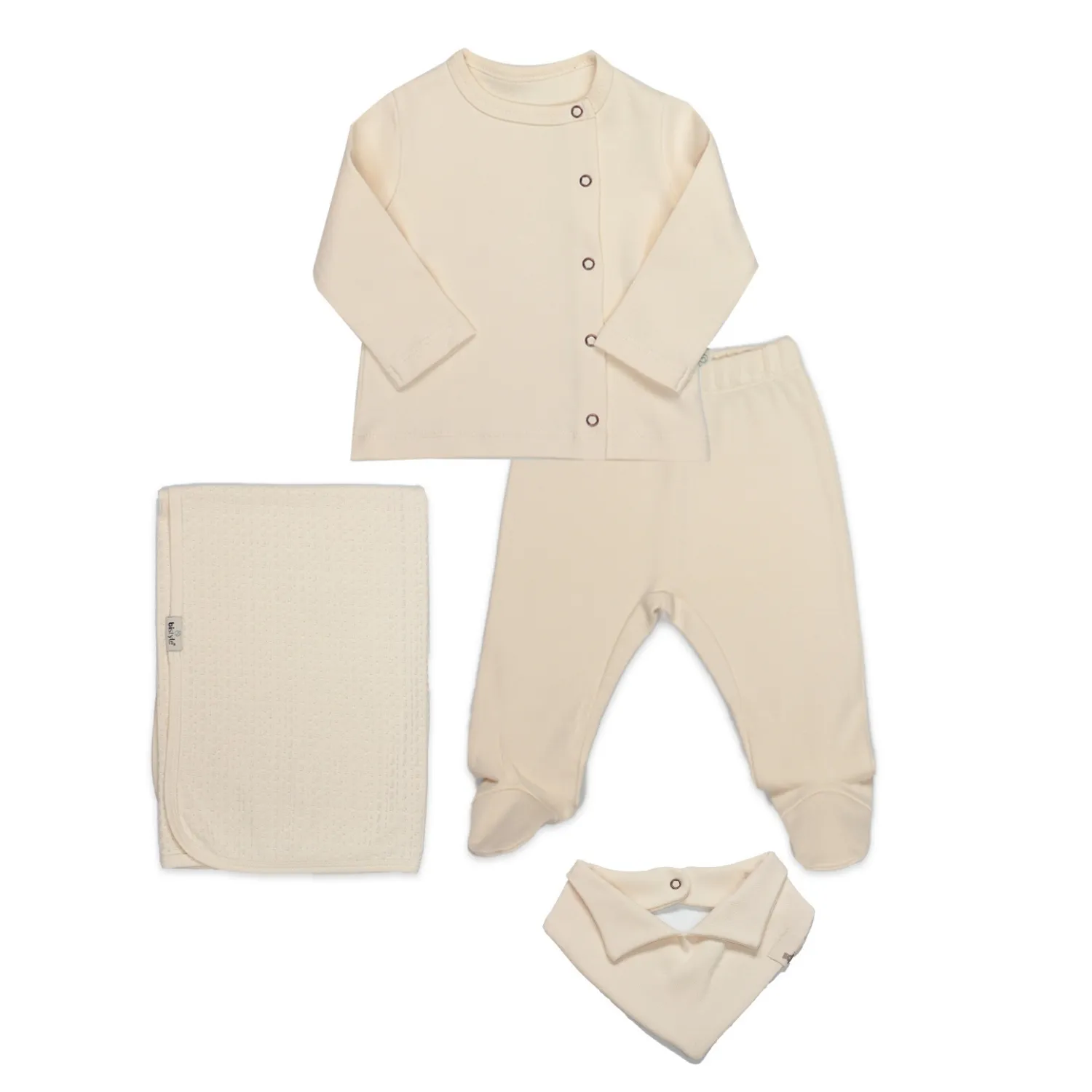 Bistyle Zıbın Takımı Battaniyeli Gentleman Ekru Bistyle Zıbın Takımı Battaniyeli Gentleman Ekru