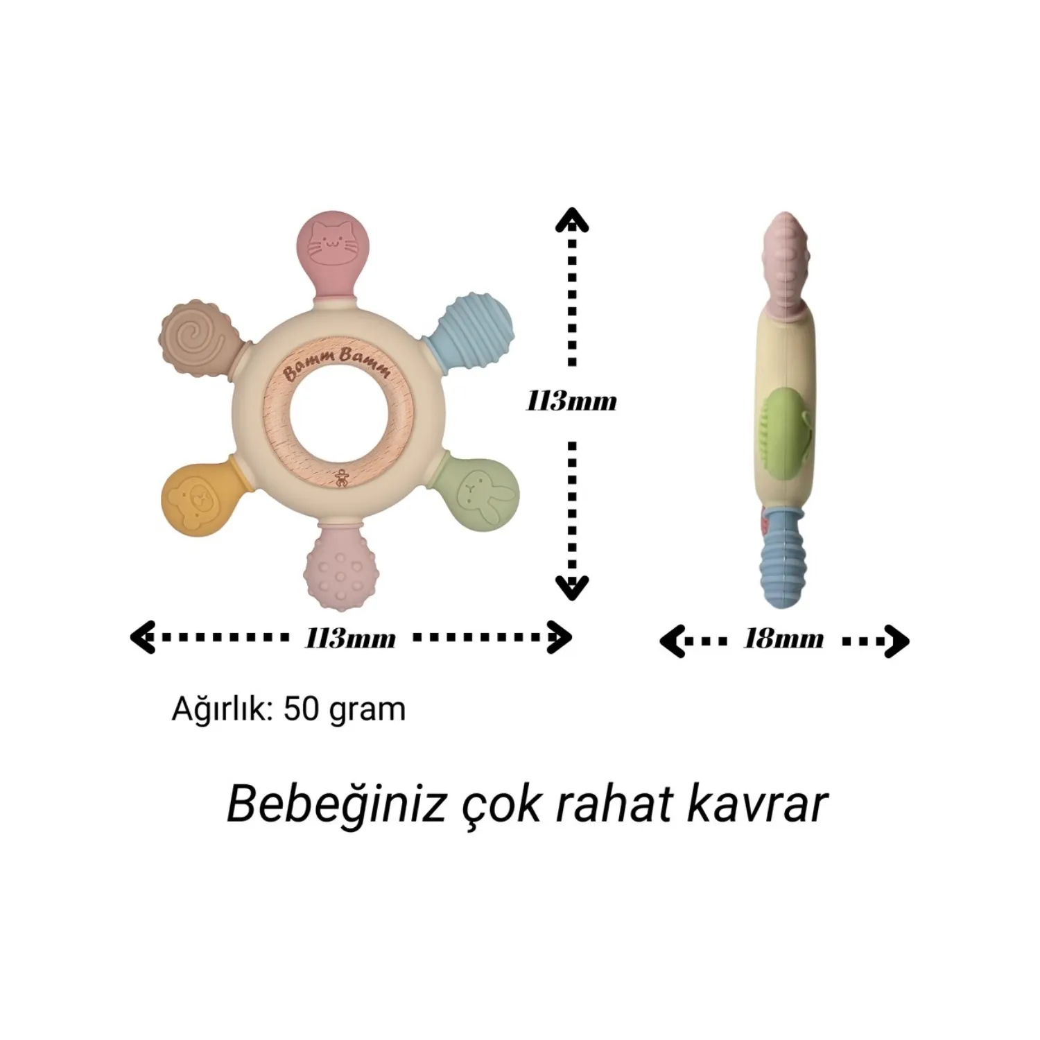 Silikon Bebek Diş Kaşıyıcı