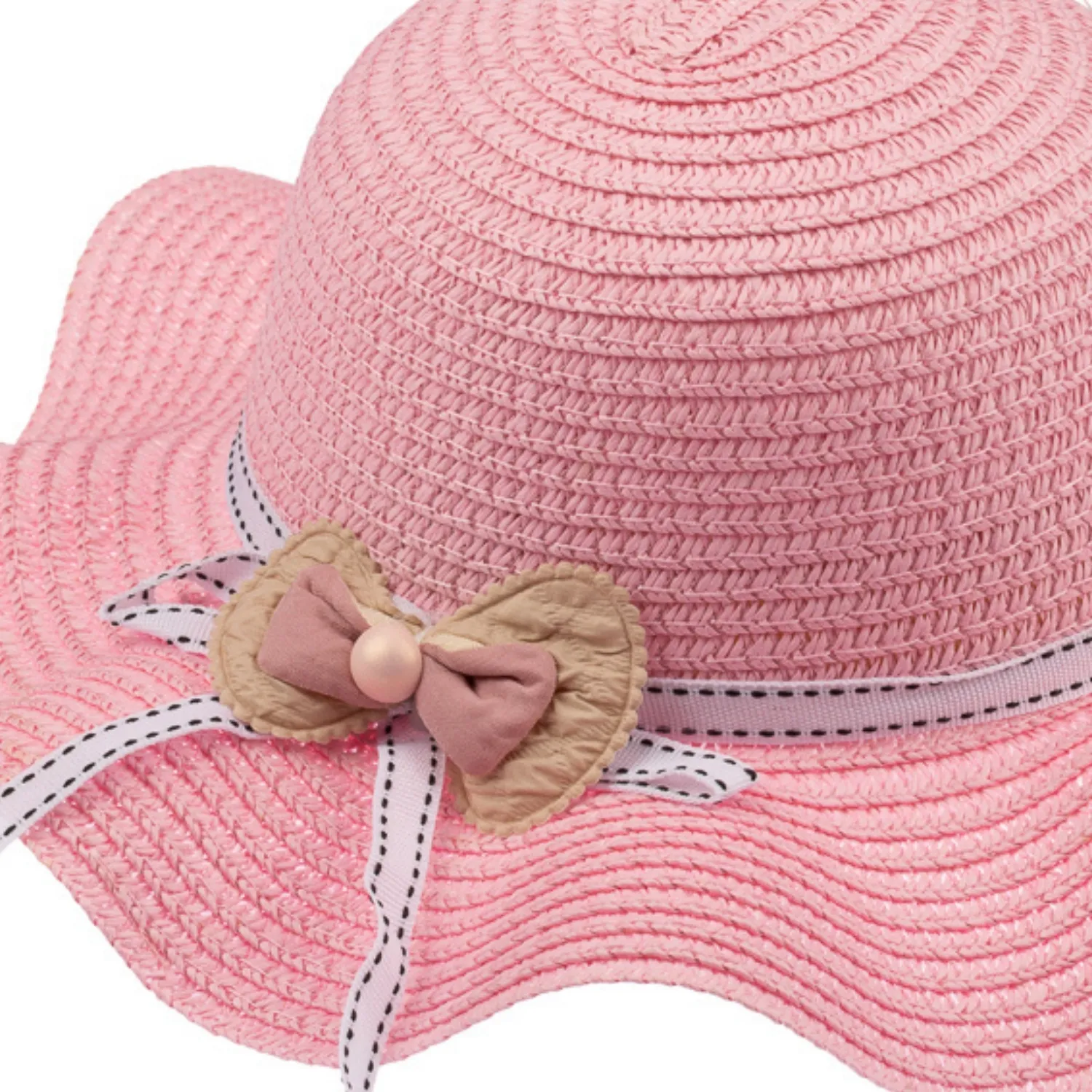 Kitti Şapka Hasır 1-3Yaş Orta Pembe Asortili