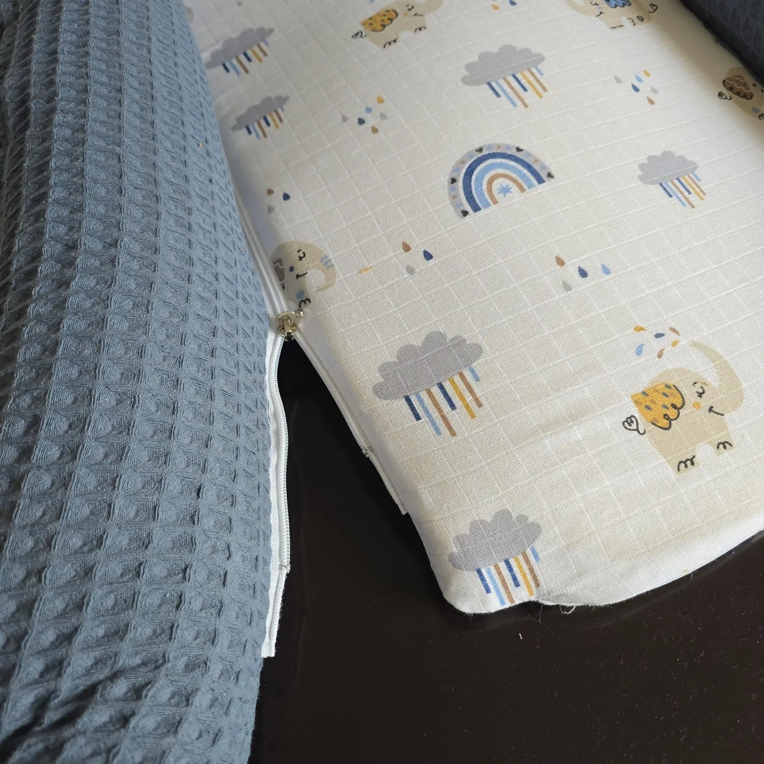 Bm Care Babynest Anne & Baba Yanı Yatağı Mavi Gökkuşağı