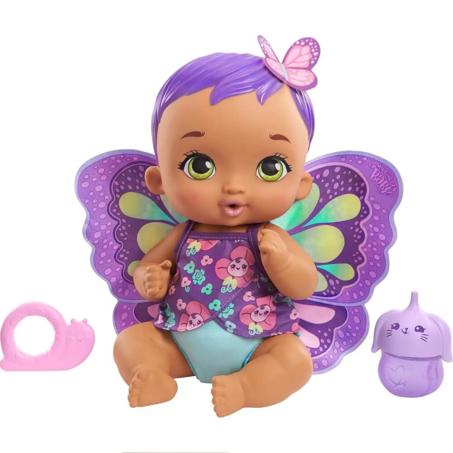 My Garden Baby Kelebek Bebeğimin Bakım Zamanı Mor Saçlı Bebek