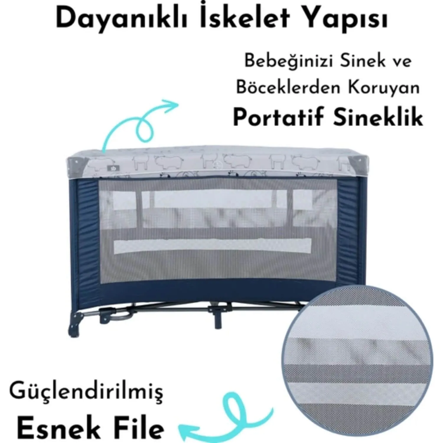 Sunny Baby 9156 Seul Oyun Parkı 70x120 cm Lacivert