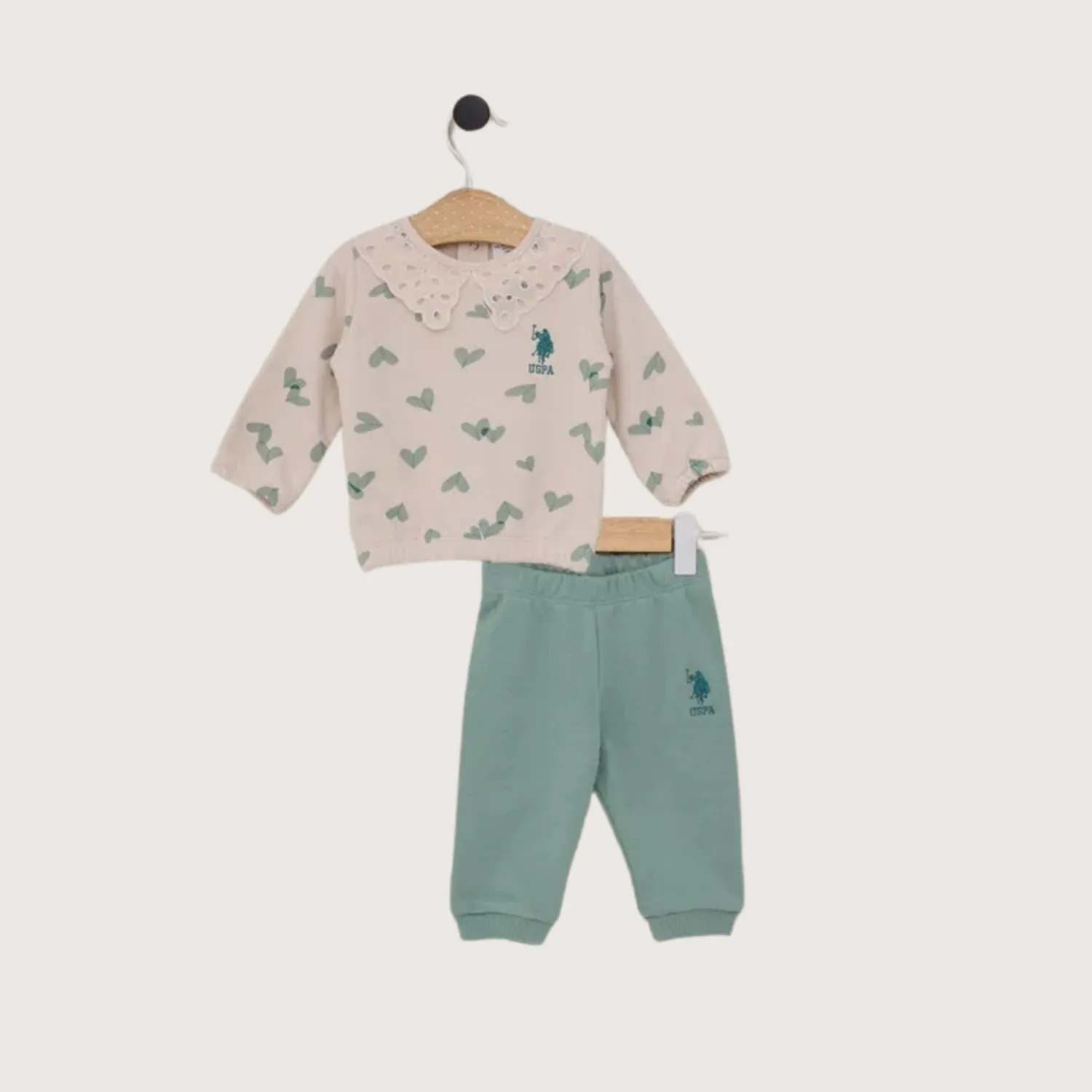 U.S. Polo 2li Takım Uzun Kol Açık Bej