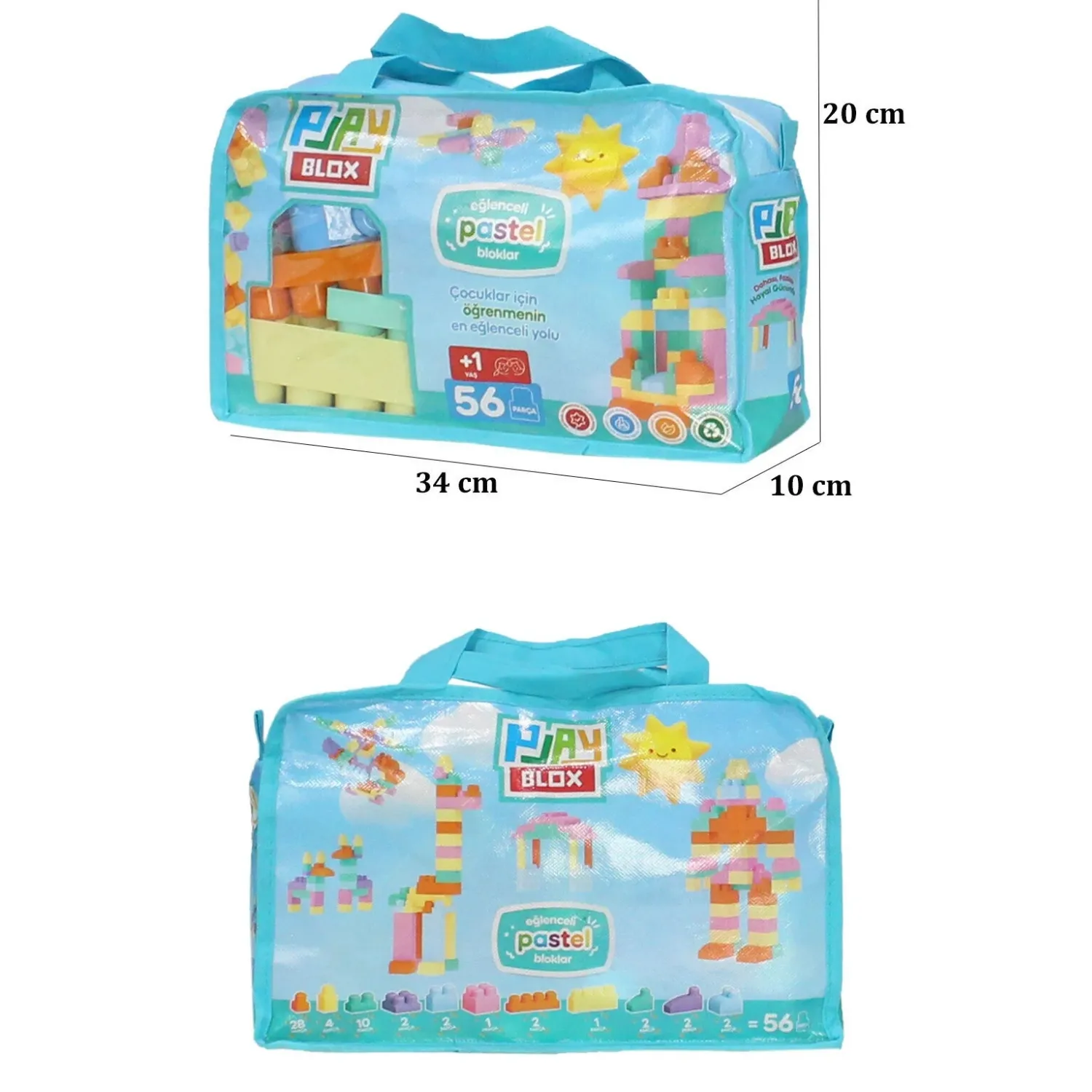 Playblox Blok Pastel 56 Parça