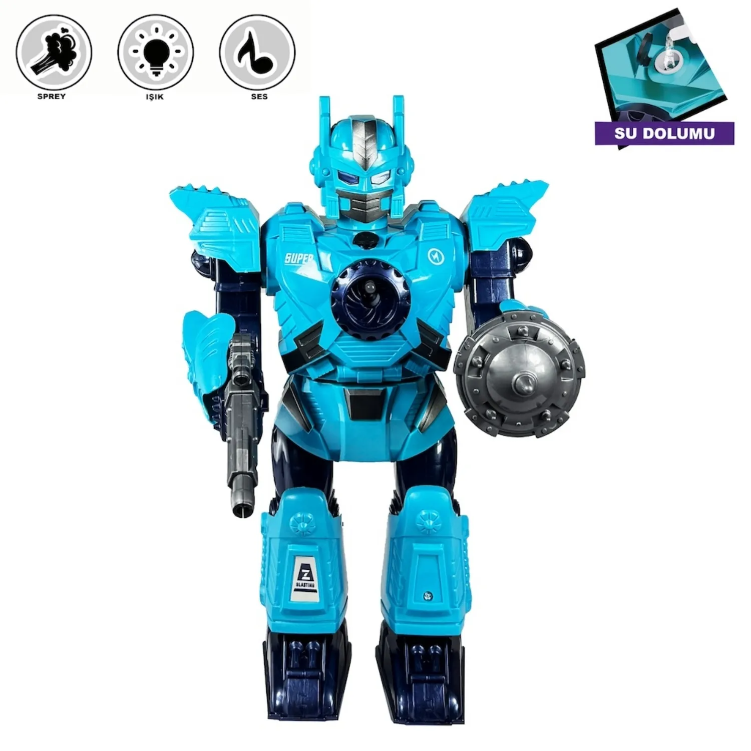 Vardem Işıklı ve Müzikli Buhar Çıkartan Hareketli Pilli Robot Vardem Işıklı ve Müzikli Buhar Çıkartan Hareketli Pilli Robot