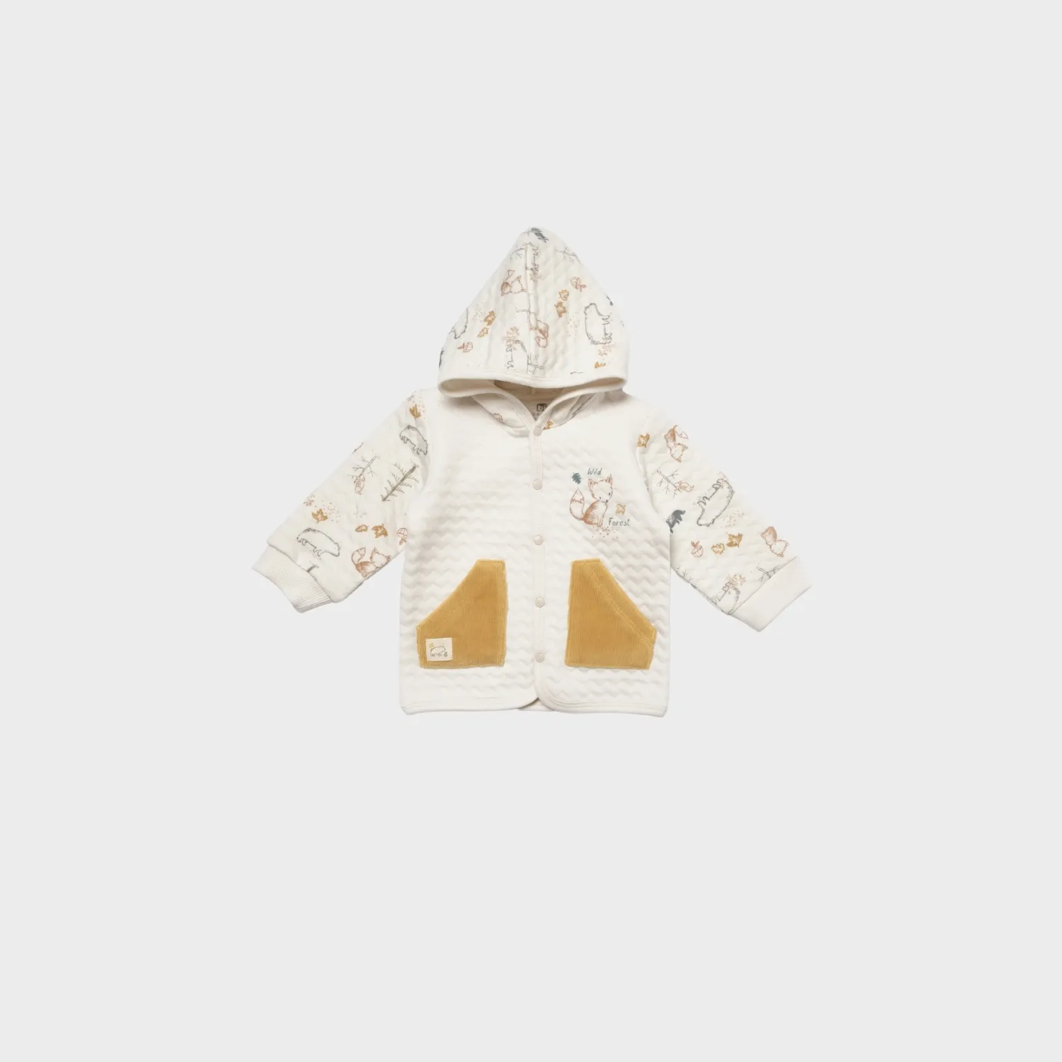 Bibaby Sweatshirt Wild Forest Cardigan Hardal - Bej