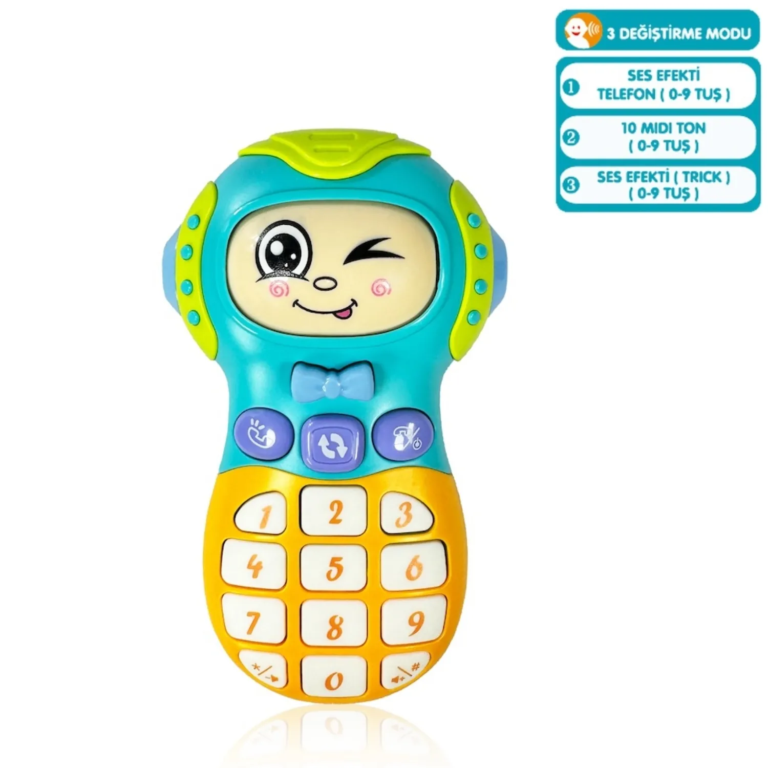 Vardem Işıklı ve Müzikli Cep Telefonu Bebek Piyanosu