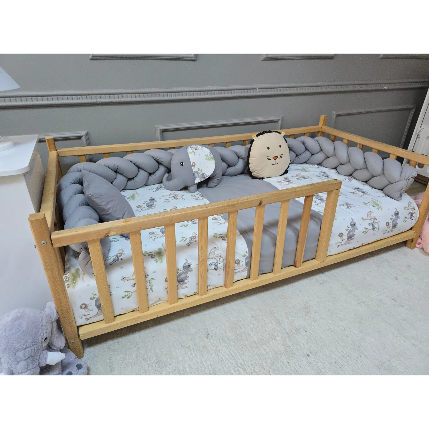 Yuar Baby Motessori Örgü Uyku Seti Gri Amazon