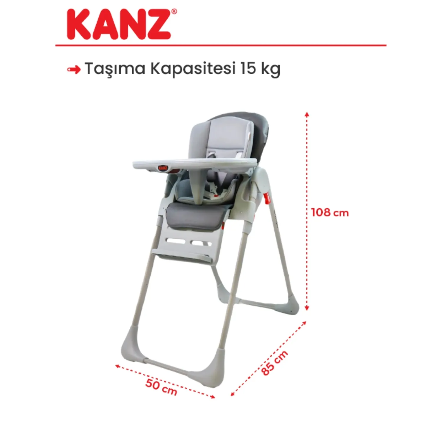 Kanz Campo Mama Sandalyesi Dark Grey