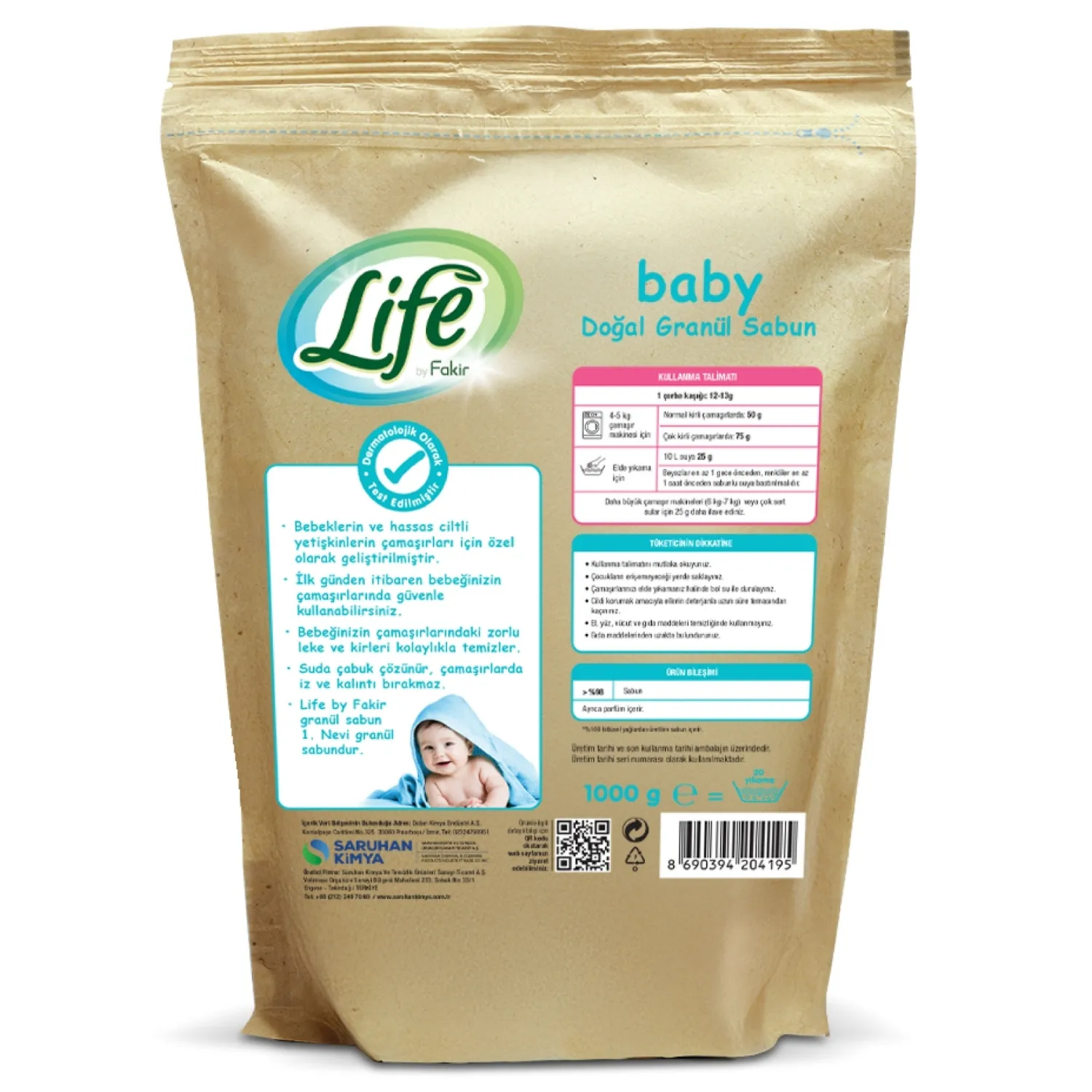 Life by Fakir Baby Doğal Granül Sabun 1000 gr