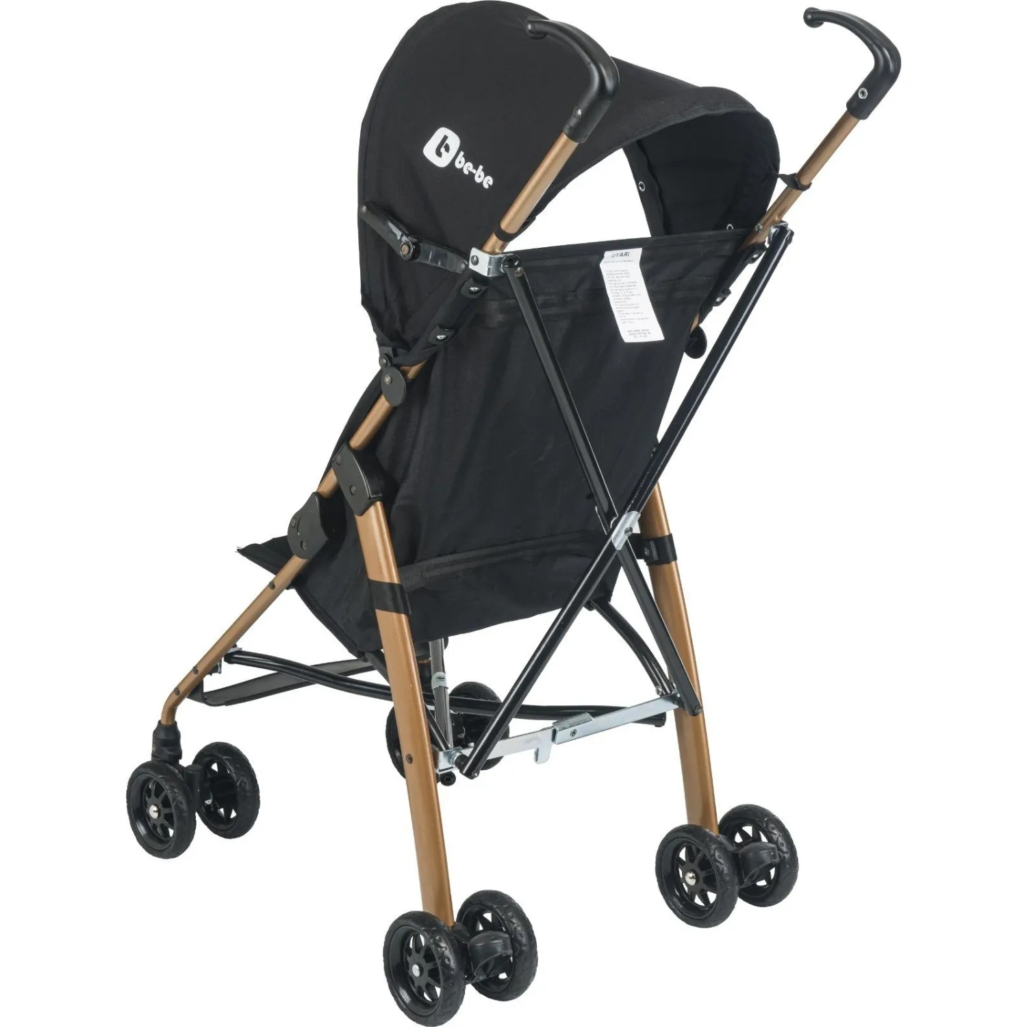 Be-Be Basic Pratik Baston Bebek Arabası Siyah Siyah