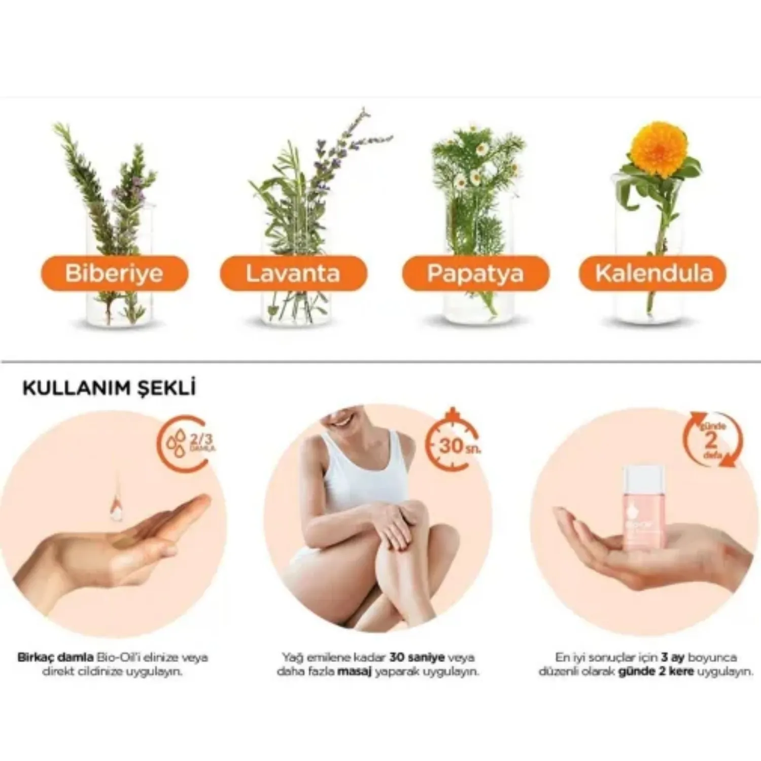 Bio-Oil Çatlak Karşıtı & Nemlendirici Cilt Bakım Yağı Yeni Formül 125 ml*3