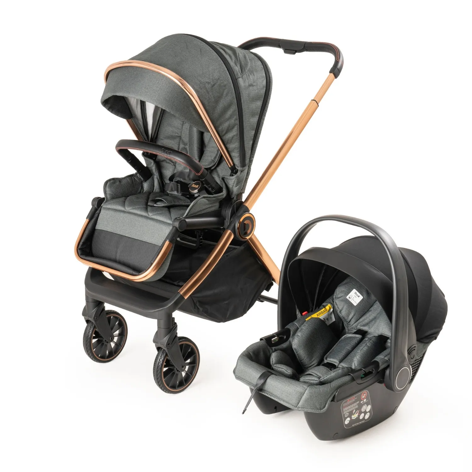 Duux Pro Max 2 Travel Sistem Bebek Arabası Green