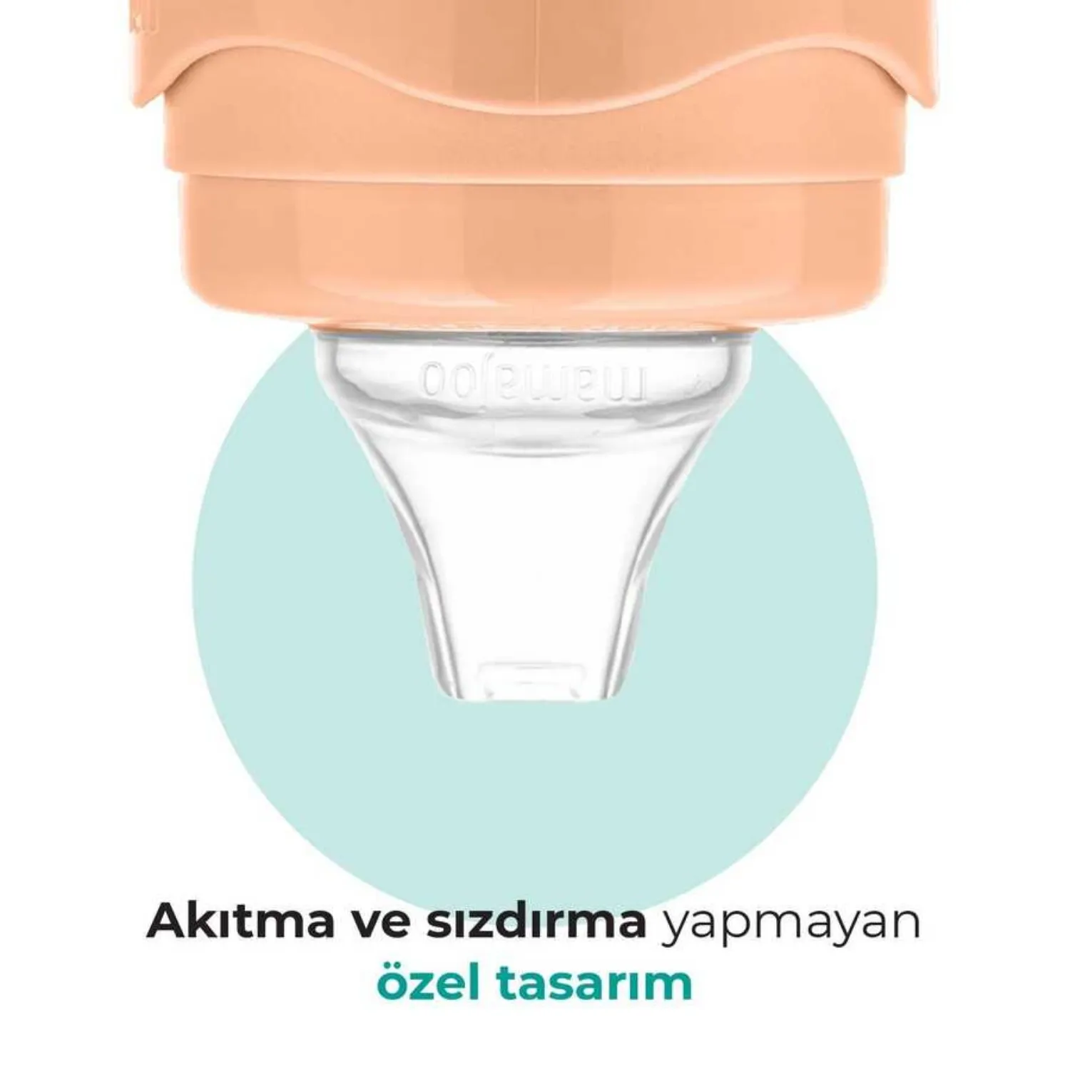 Mamajoo Kulplu Akıtmaz Eğitici Bardak 160 ml&Anti Kolik Uç Powder Blush