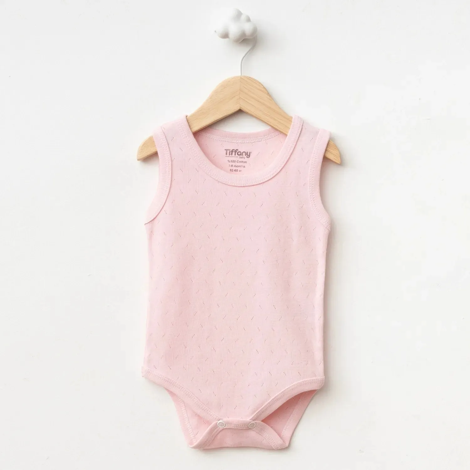 Tiffany Atlet Body %100 Pamuklu Çıtçıtlı Basic 3'lü Set Body Zıbın Pembe Kız Bebek