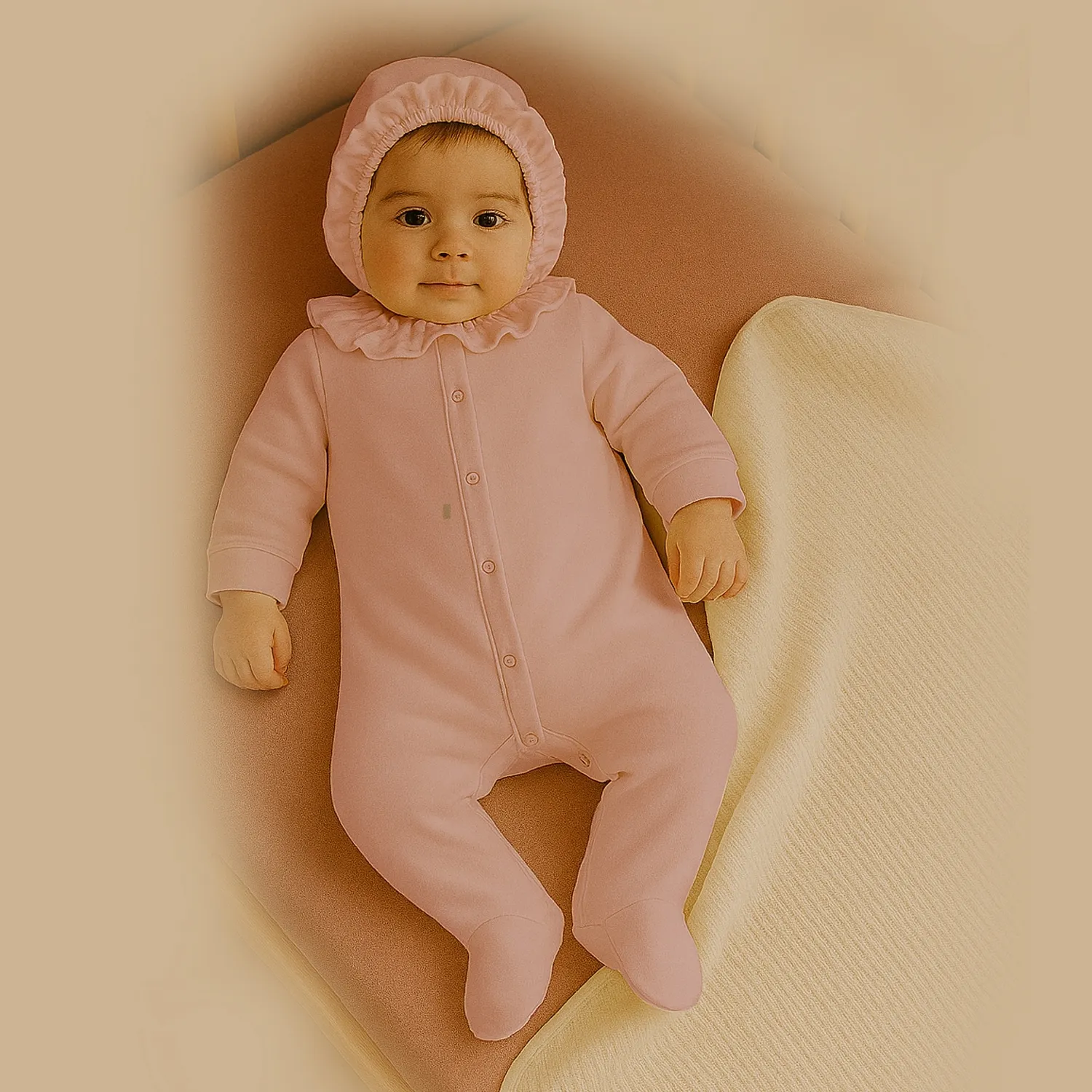 Bistyle Tulum Battaniyeli Princess Ekru - Gül Kurusu Bistyle Tulum Battaniyeli Princess Ekru - Gül Kurusu