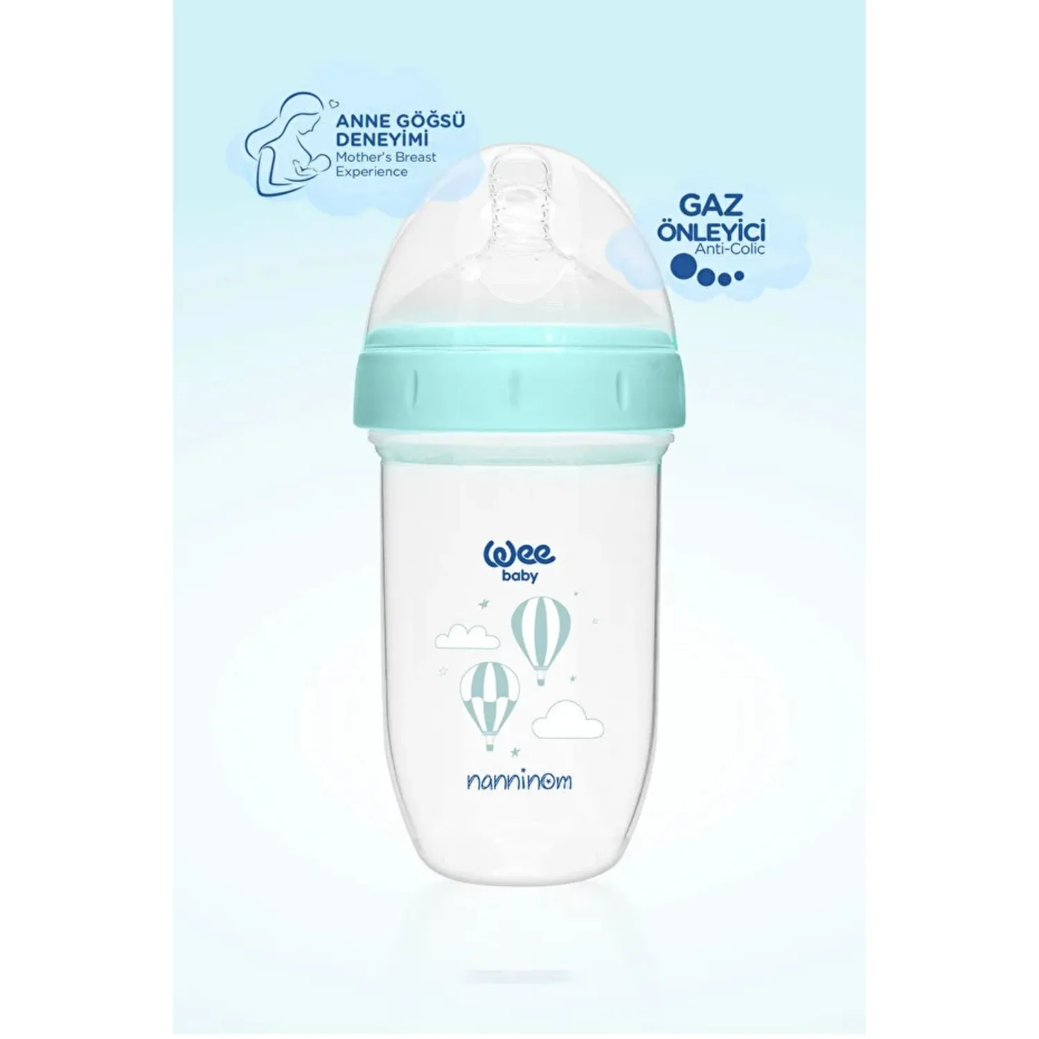 Wee Baby Nanninom Antikolik Geniş Ağızlı Biberon 250ml