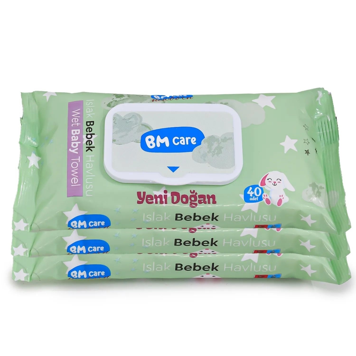 Bm Care Yenidoğan Islak Mendil 3x40lı