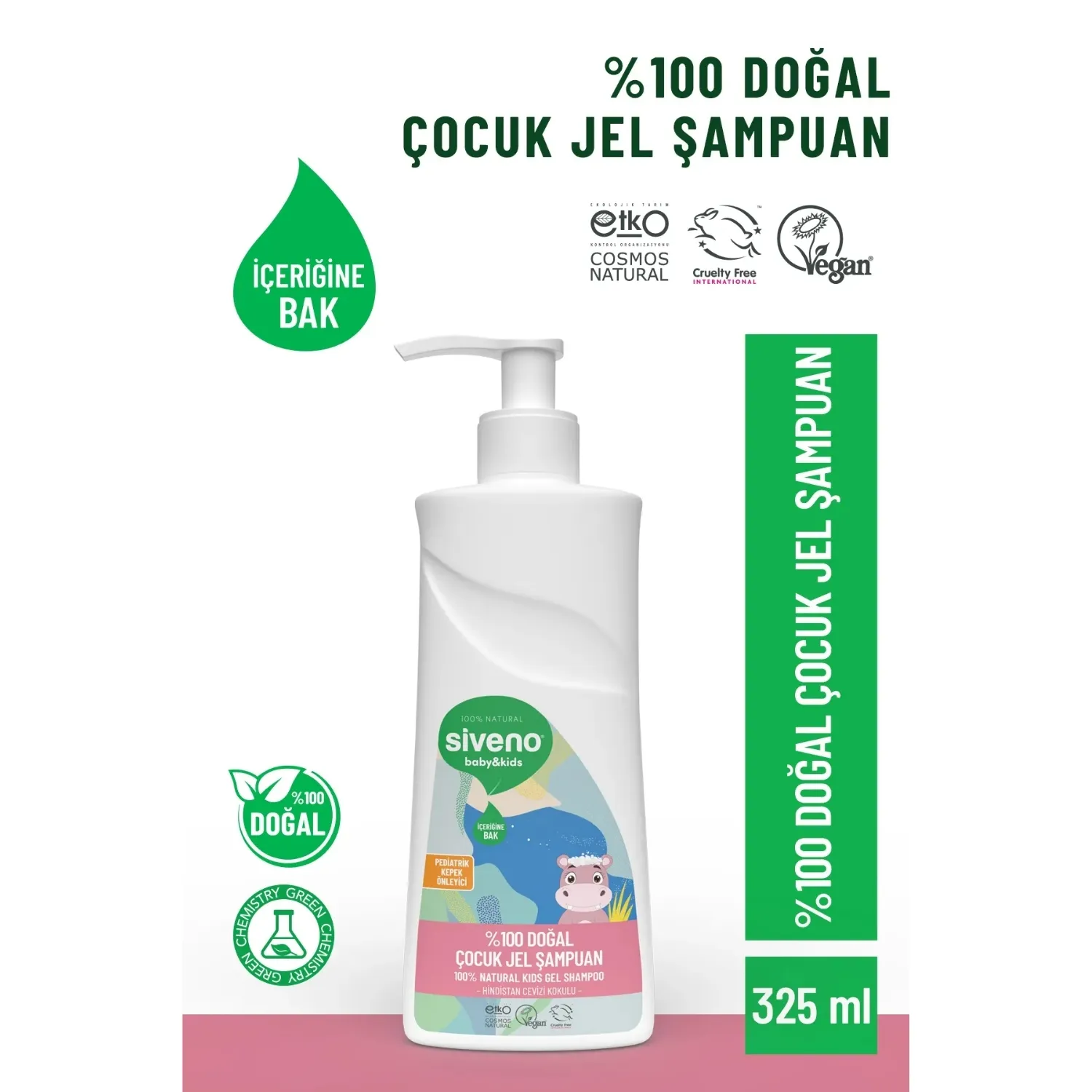 Siveno %100 Doğal Çocuk Jel Şampuanı 325 ml