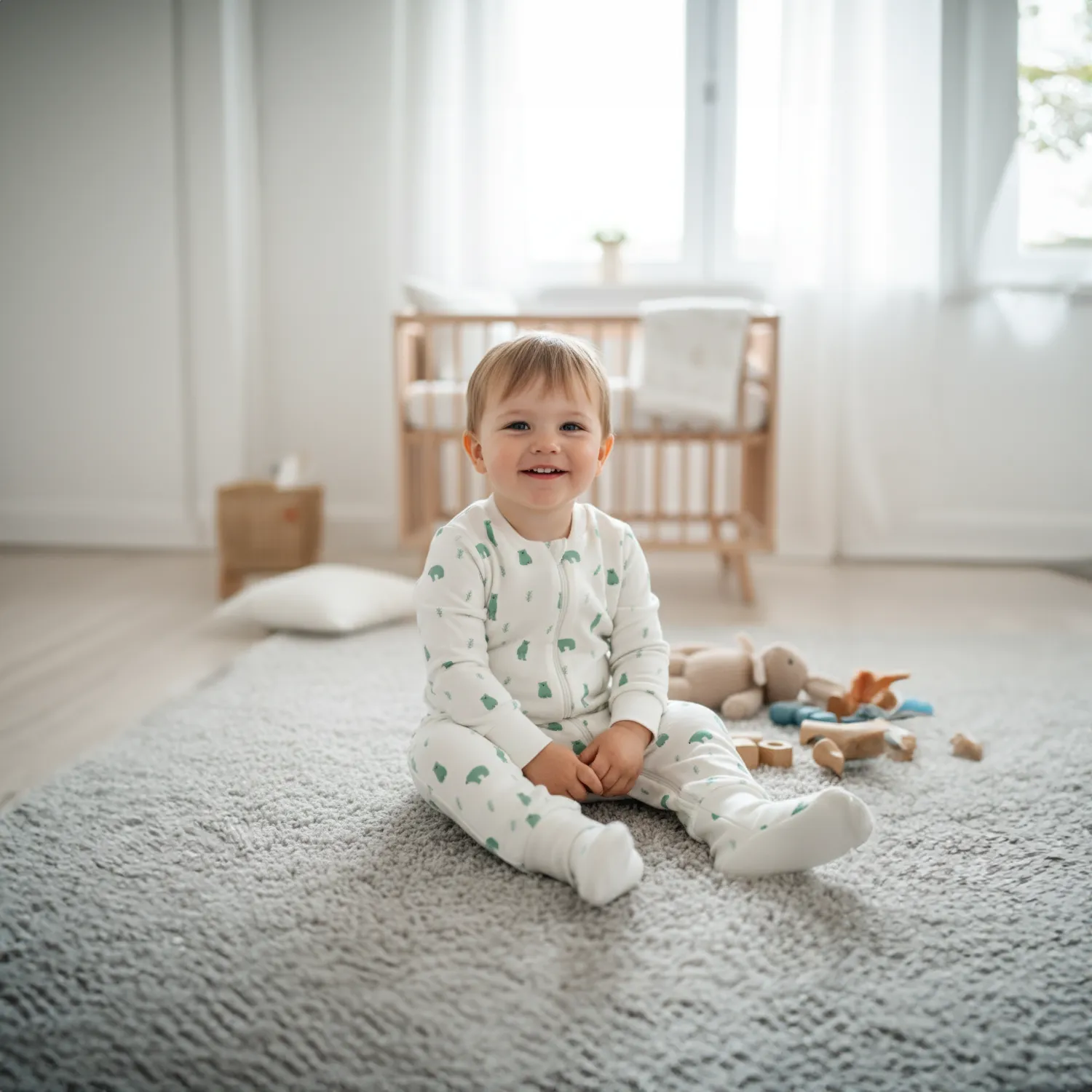 Moi Noi Uyku Tulumu Çoraplı 2,5 Tog Yeşil Ayıcık