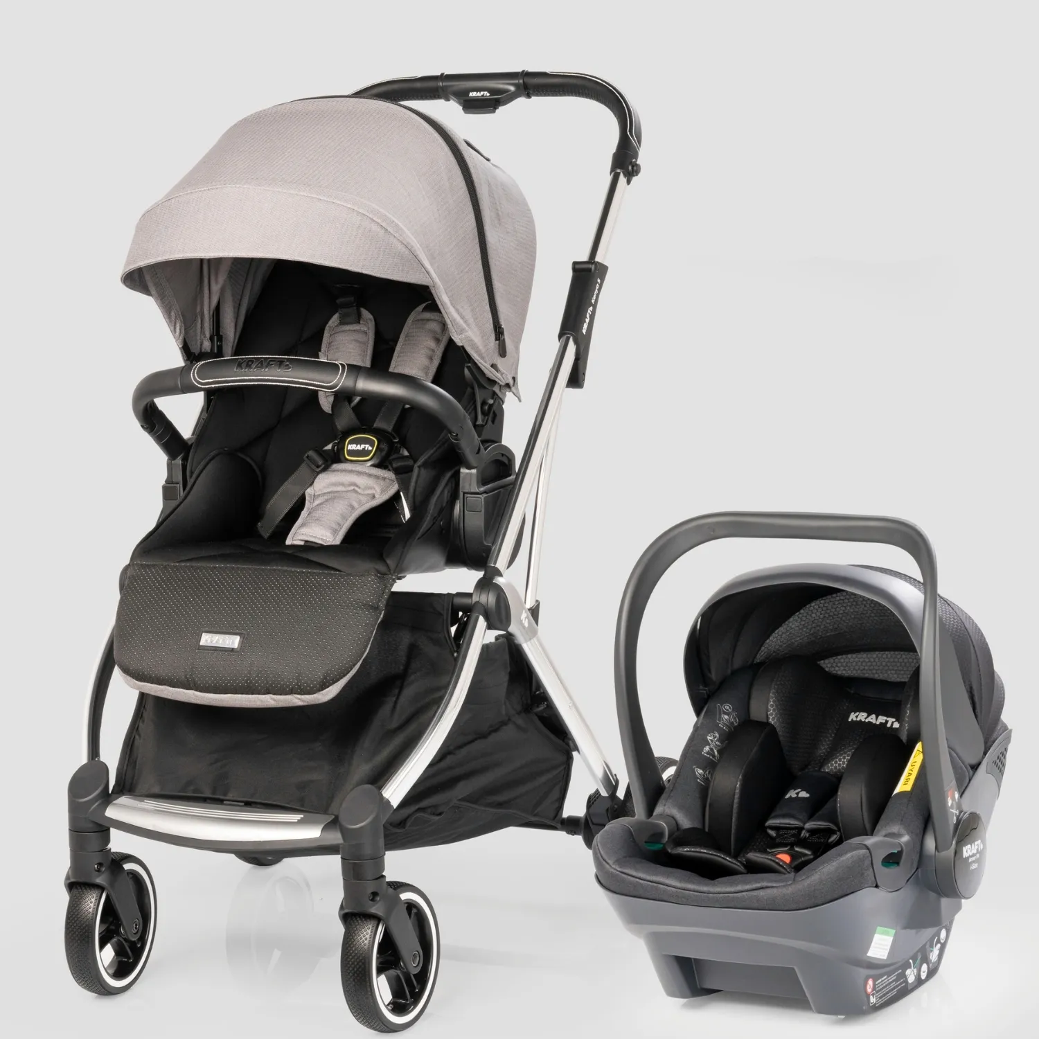 Kraft Kenya S Travel Sistem Bebek Arabası Grey