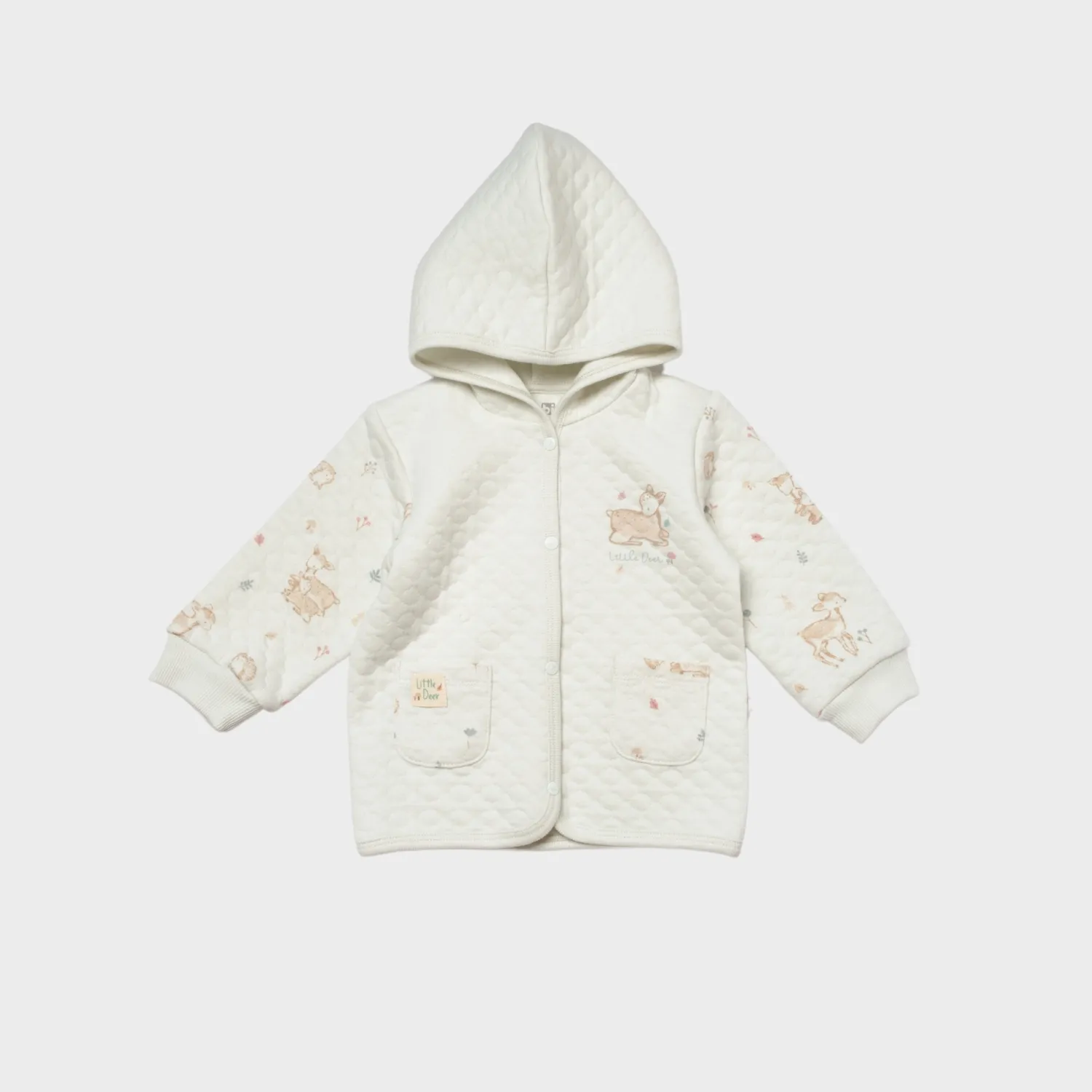 Bibaby Kazak Cardigan Little Deer Mint - Powder