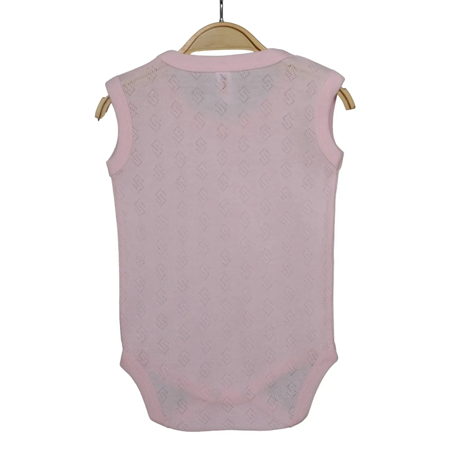 Hvc Bebek Atlet Body Jakarlı Pamuklu Küp Desenli Çıtçıtlı Zıbın Pembe 5'li Set Kız Bebek