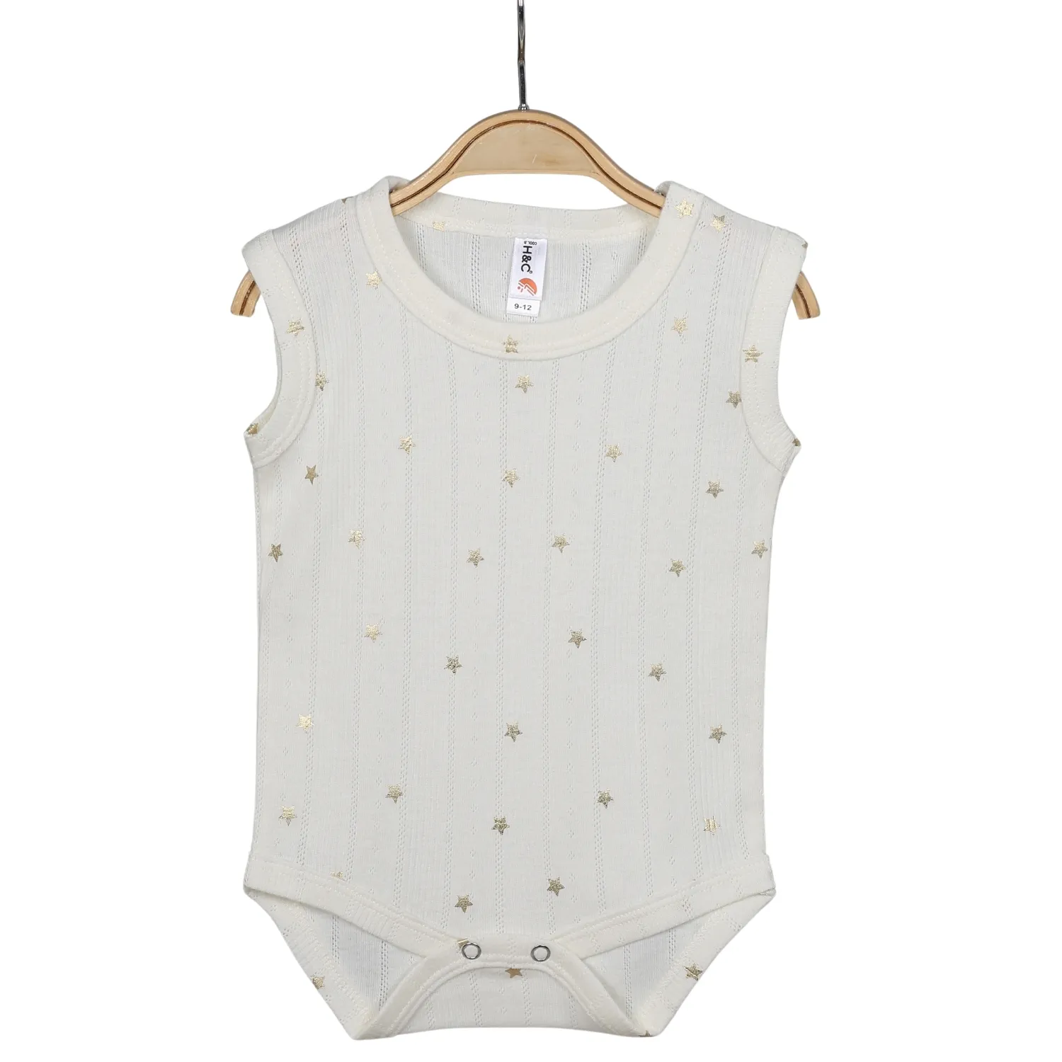 Hvc Atlet Body Jakarlı Yıldızlı Krem