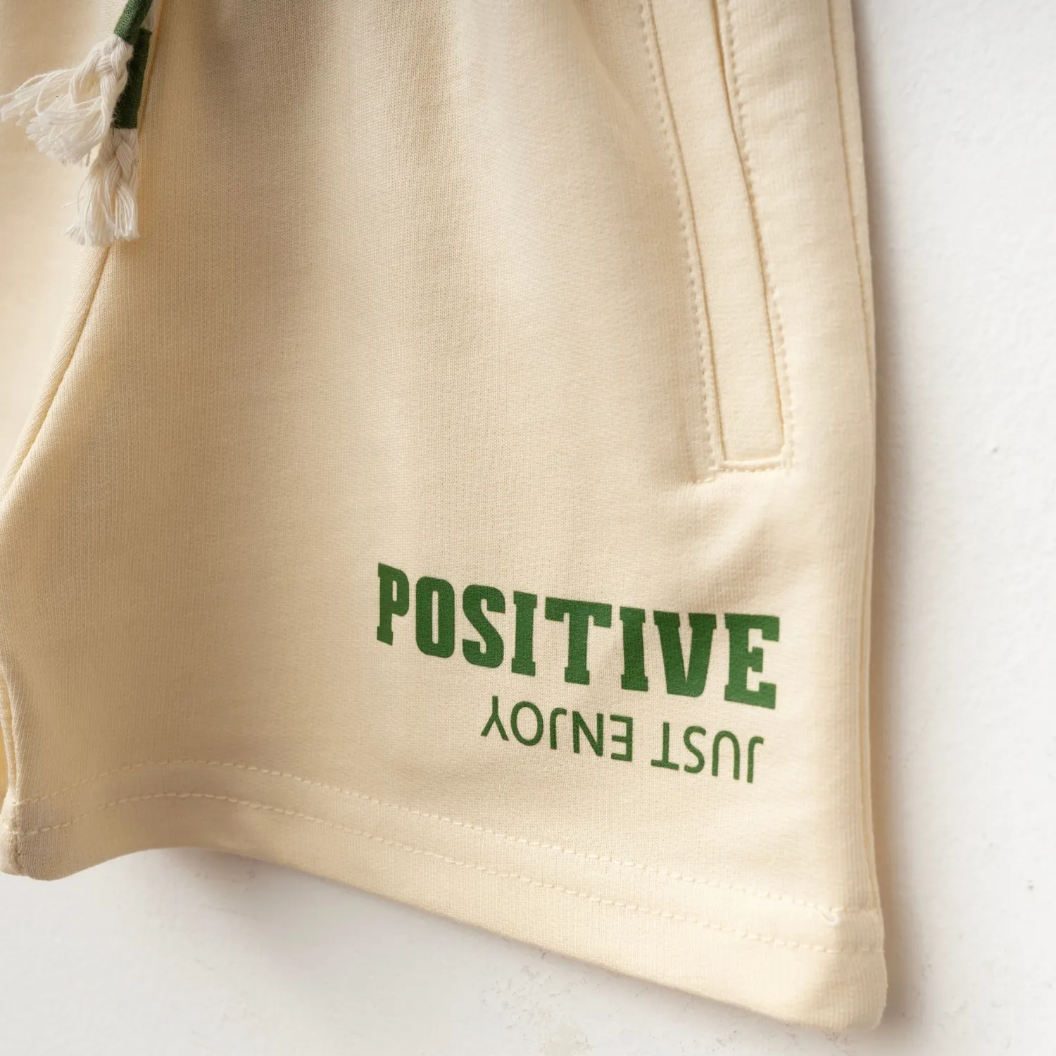 Winimo Şort Positive Baskılı Açık Bej
