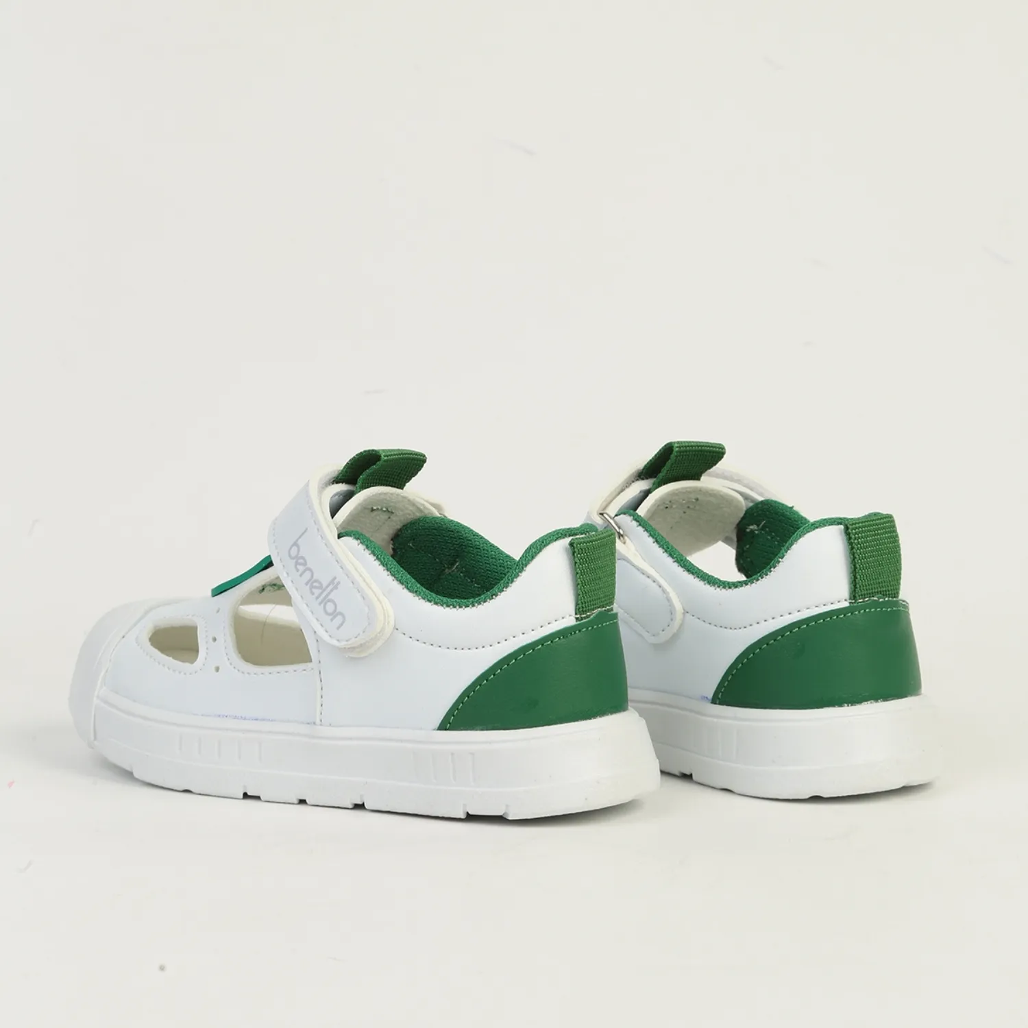 Benetton Sandalet Beyaz - Yeşil