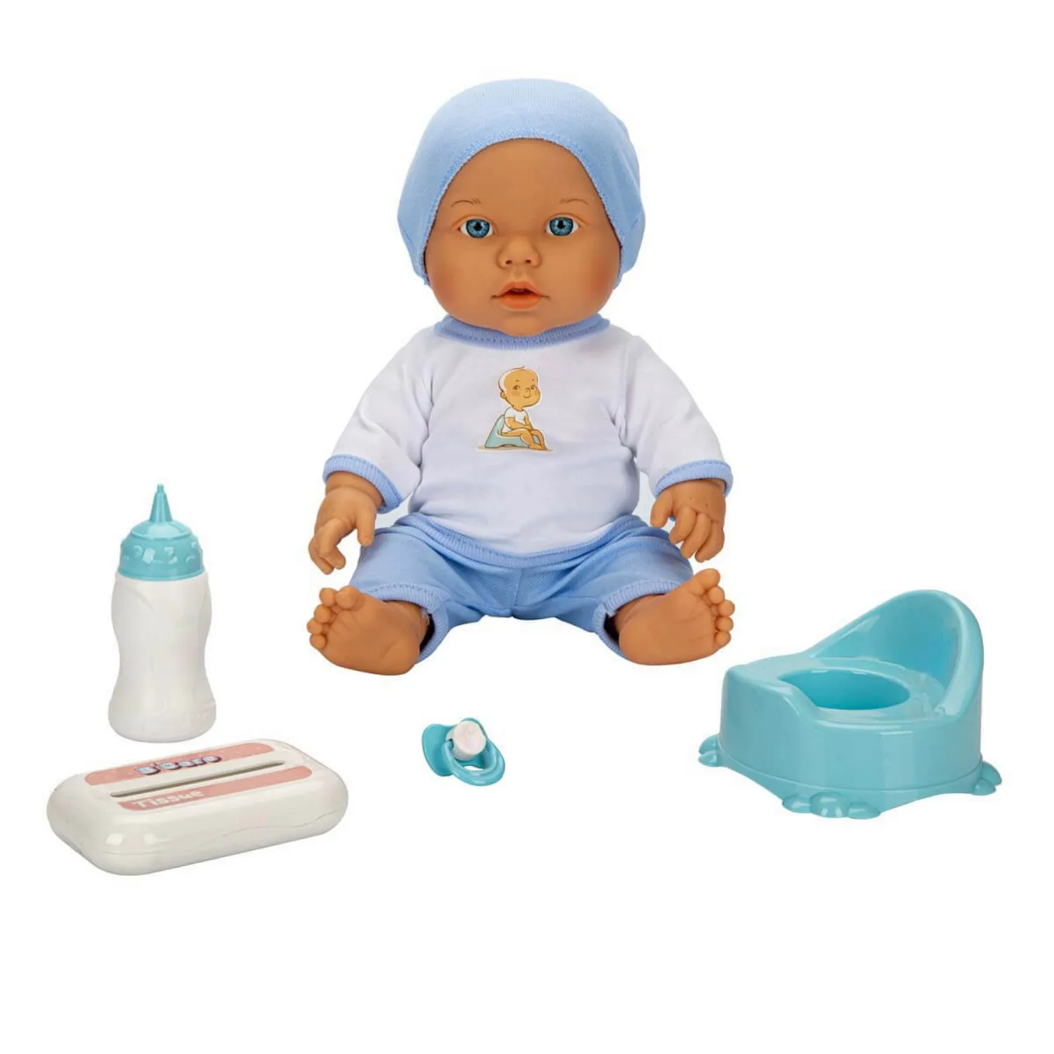 Bebelou Tuvalet Zamanı Bebek Set Sesli 35 Cm