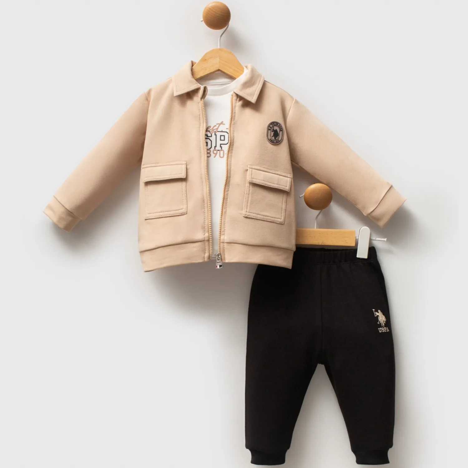 U.S. Polo 3lü Takım Bej