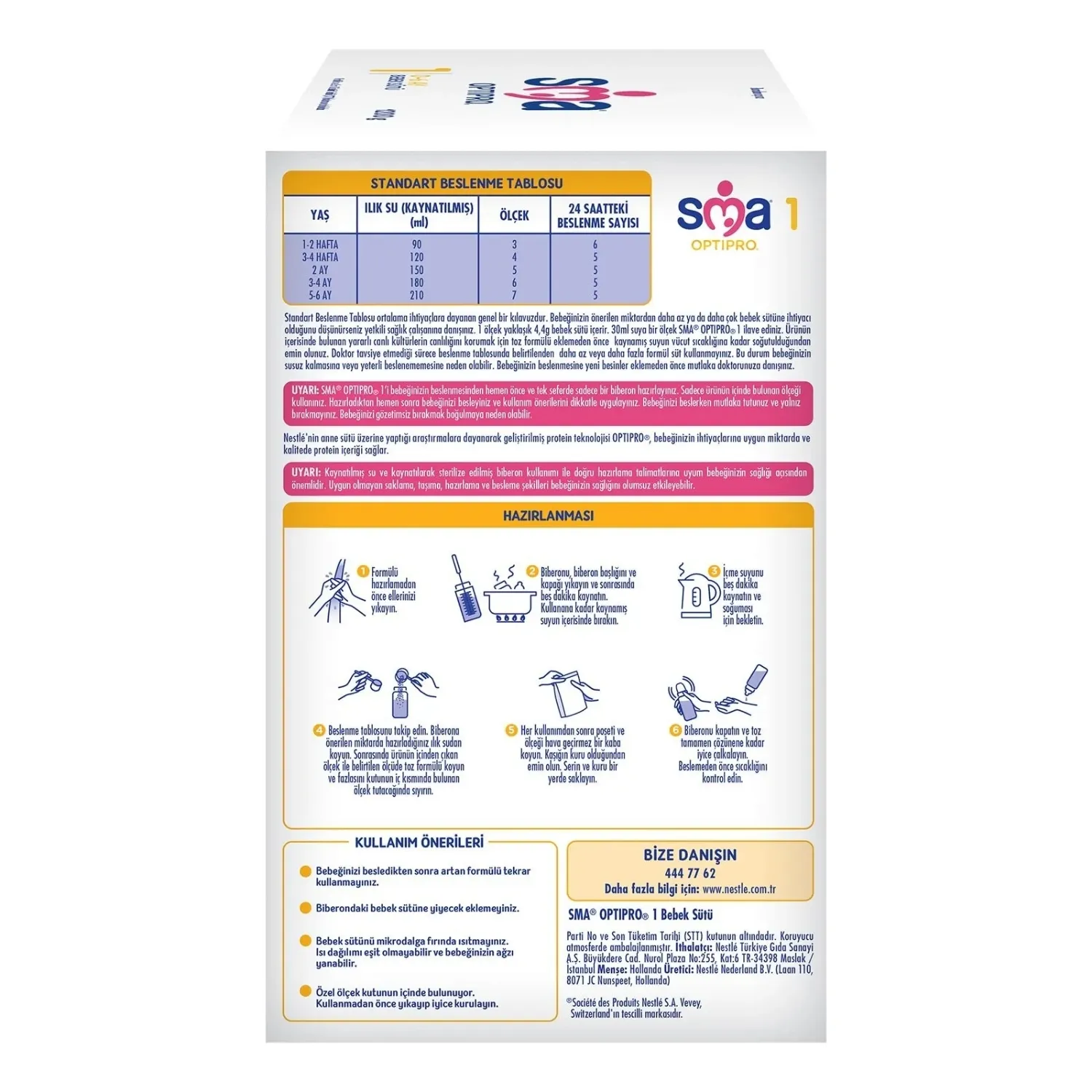 Sma OptiPro Probiyotik 1 Bebek Sütü 1200 gr 0-6 Ay