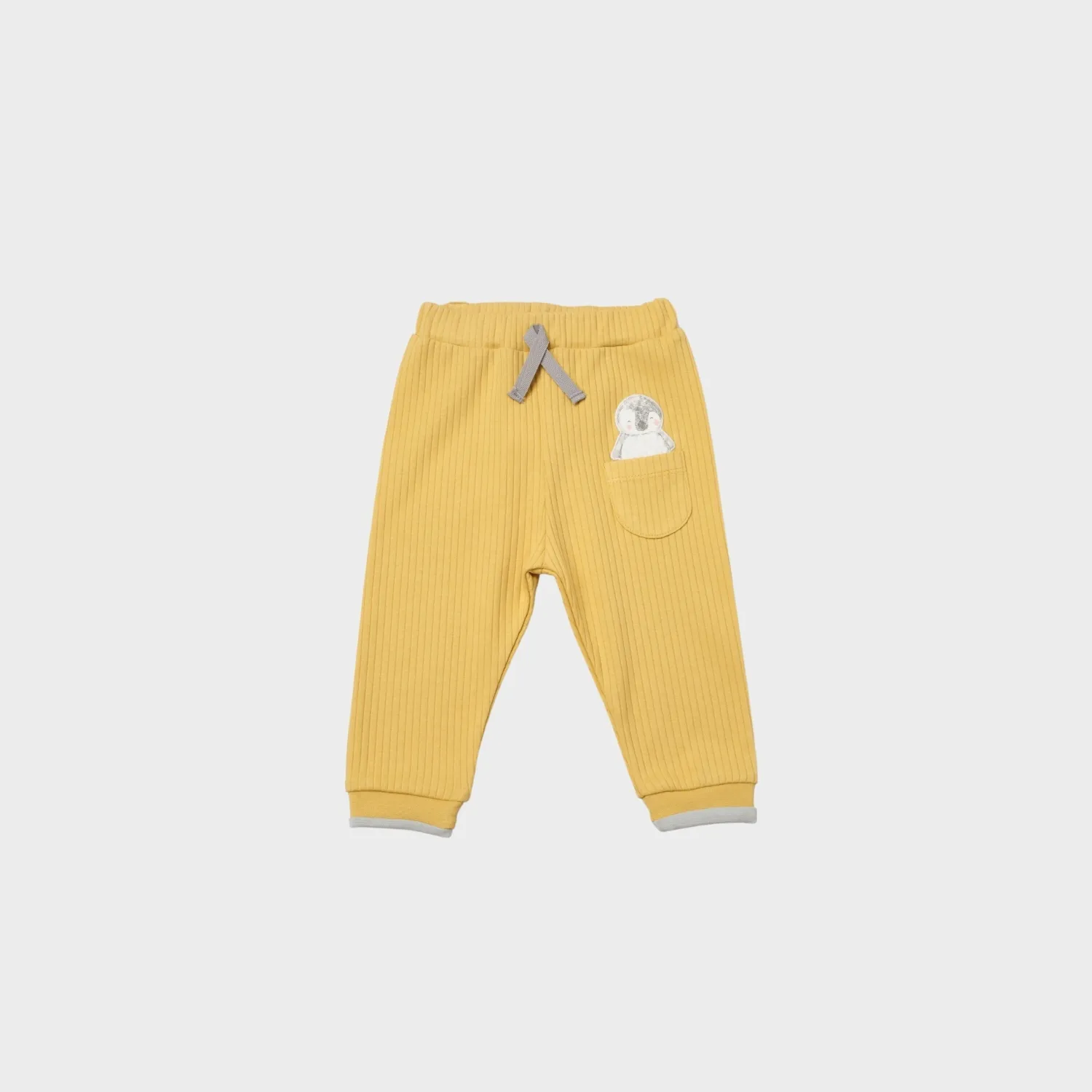 Bibaby Organik Pantolon Penguin Club Ekru - Gri