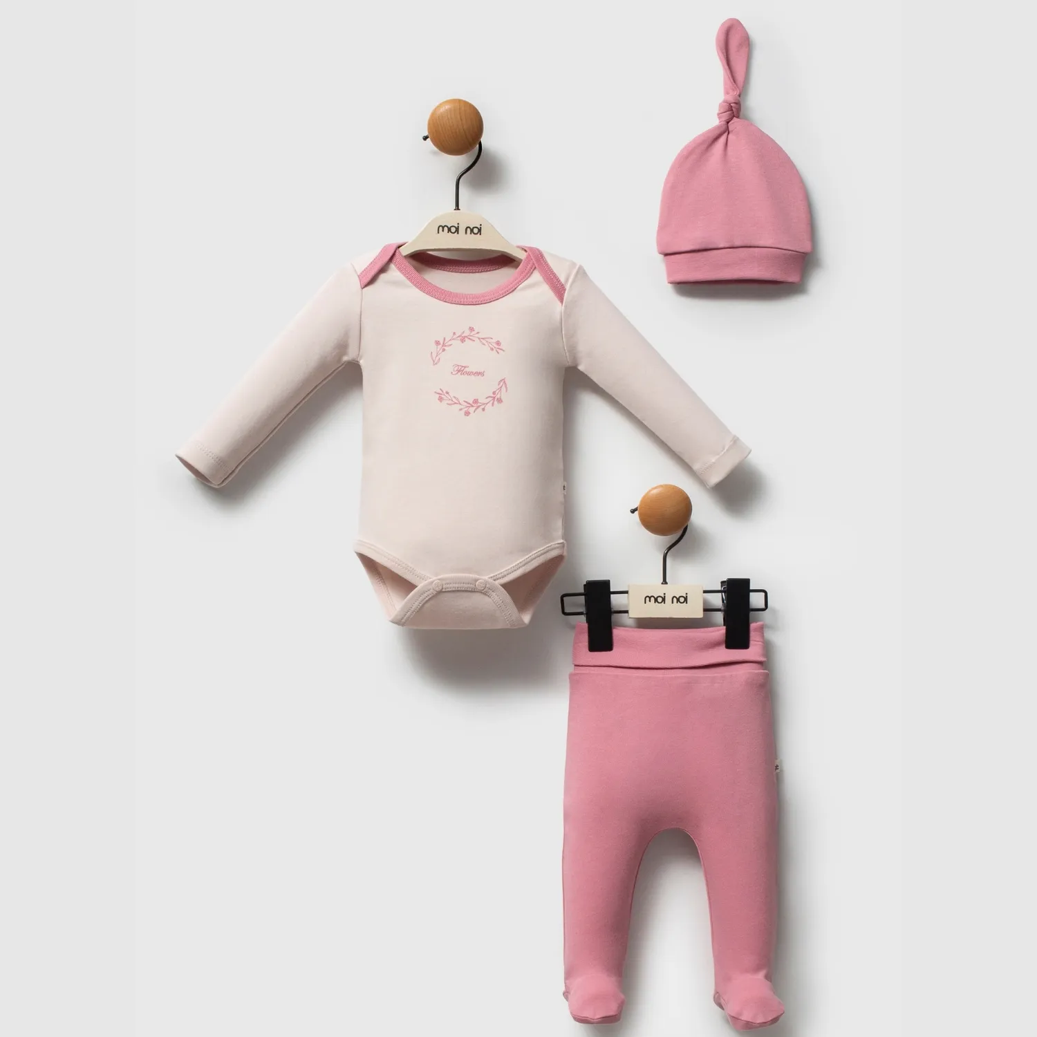 Moi Noi Zıbın Takımı 2li Flowers Mürdüm Moi Noi Zıbın Takımı 2li Flowers Mürdüm