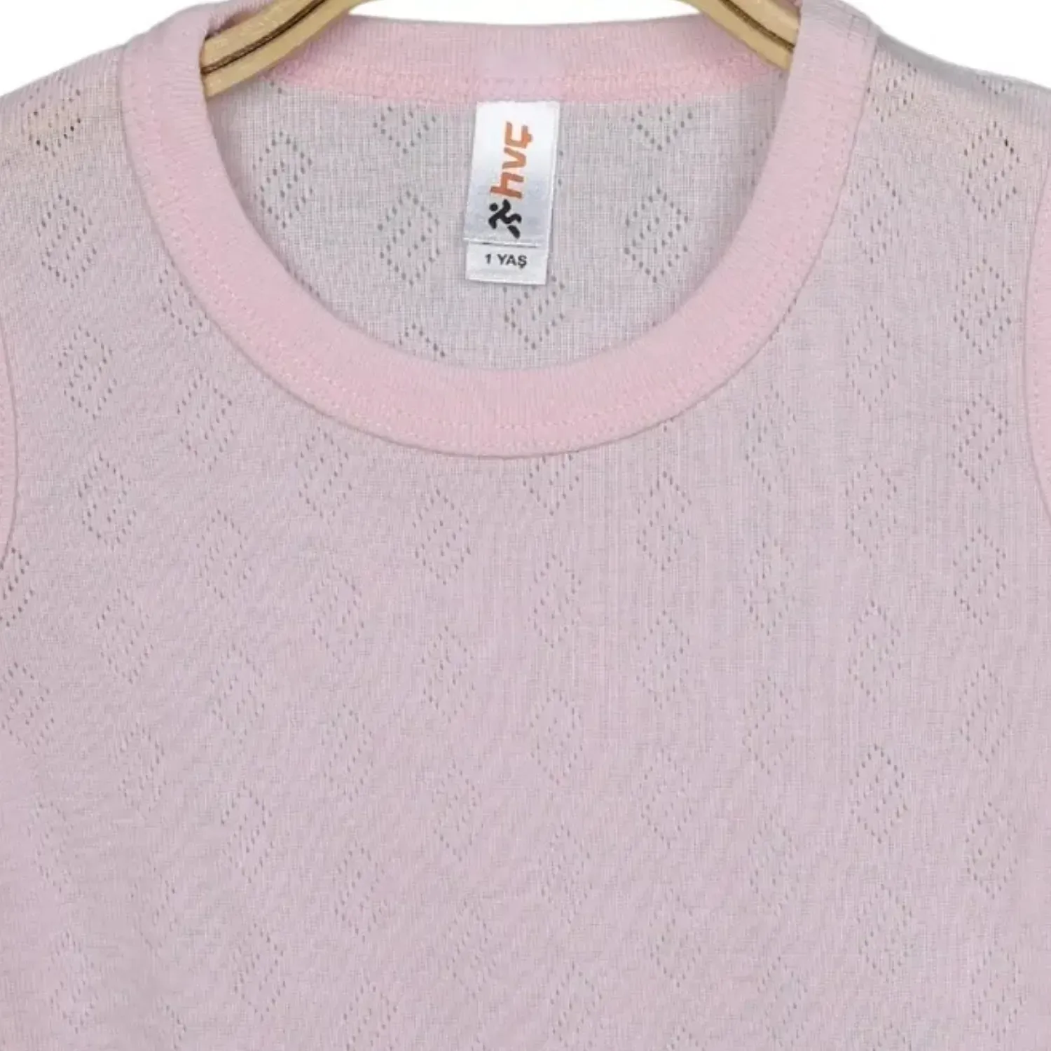 Hvc Bebek Atlet Body Jakarlı Pamuklu Küp Desenli Çıtçıtlı Zıbın Pembe 5'li Set Kız Bebek