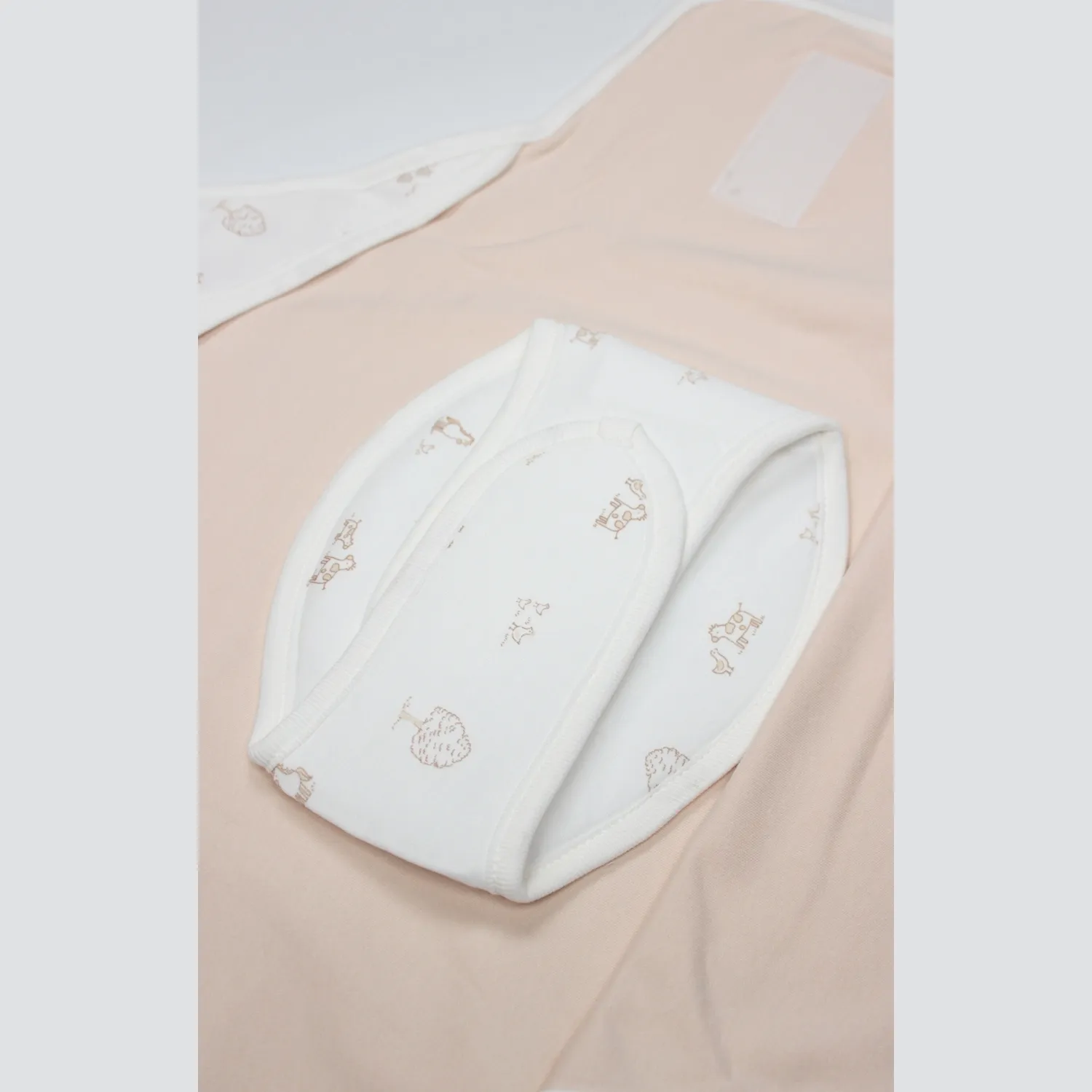 Bistyle Bel Destekli Kundak Curly Lamb Bej - Mavi - Ekru