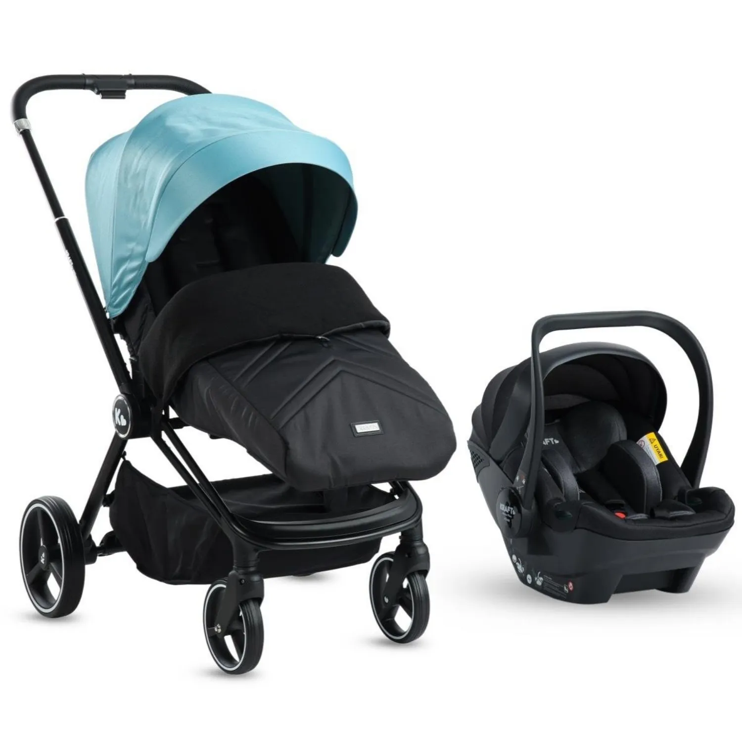 Kraft Mika Travel Sistem Bebek Arabası Black Green