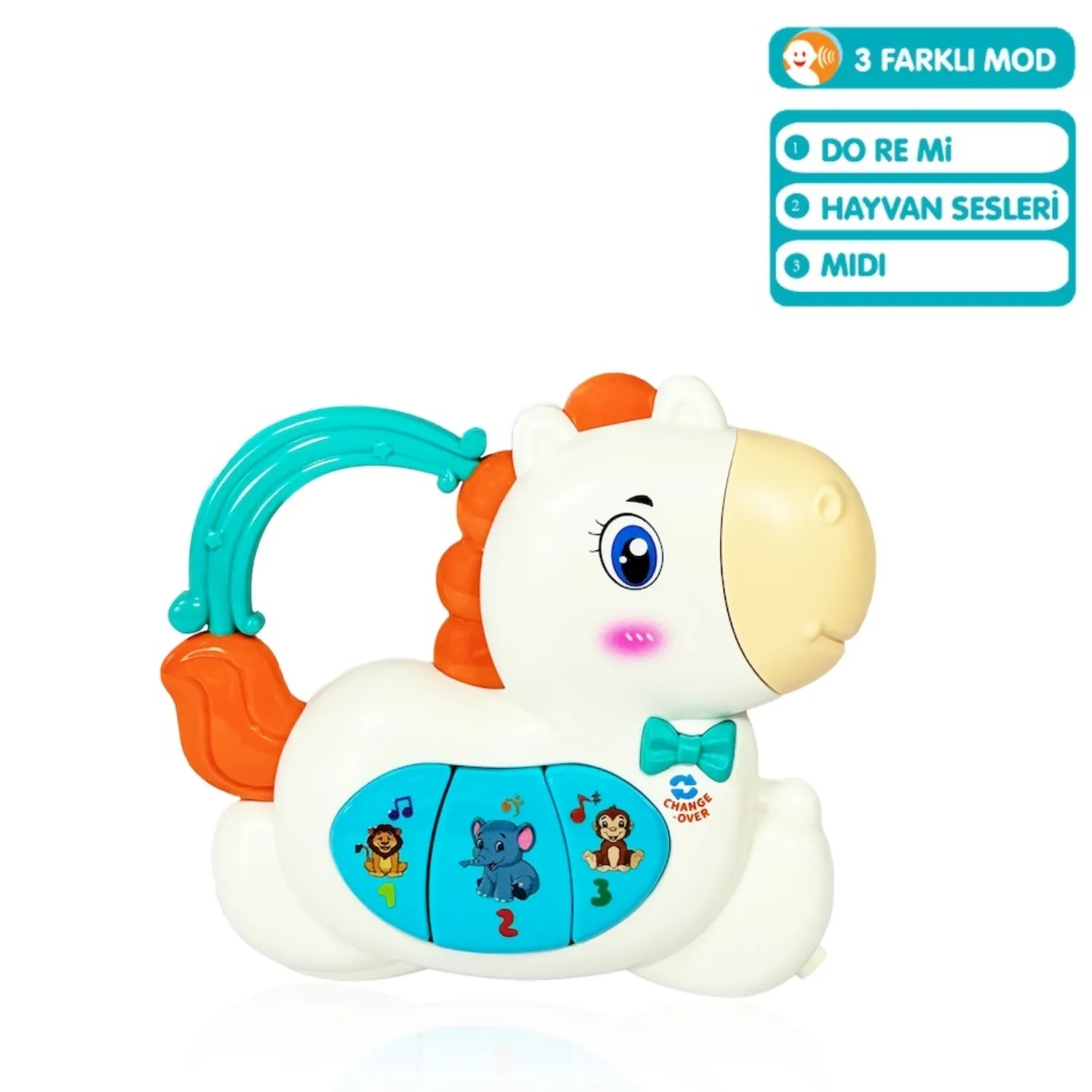 Vardem Işıklı ve Müzikli At Bebek Piyanosu
